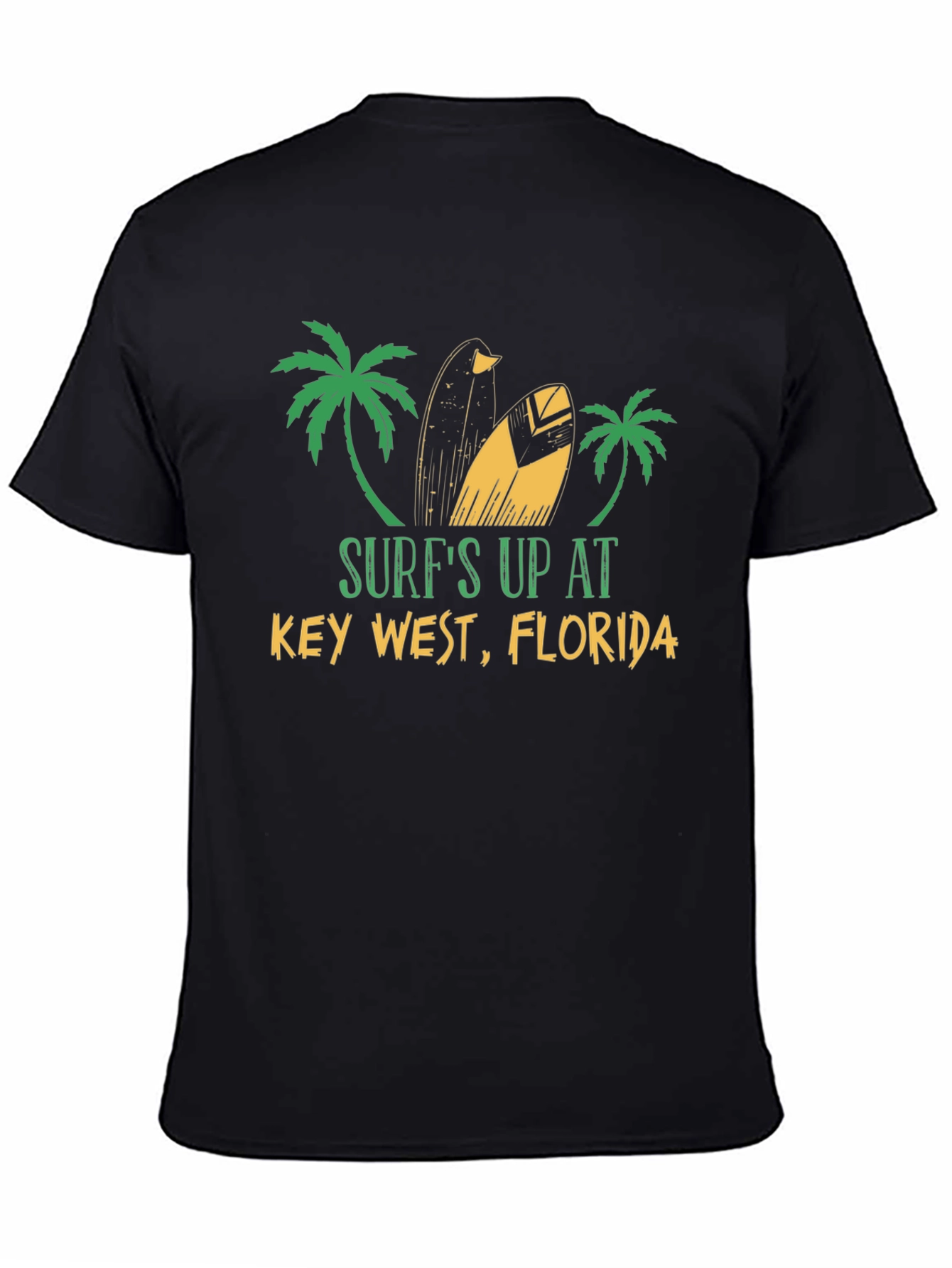 Surfs Up Key West T-Shirt Palm Trees Surfing Tee
