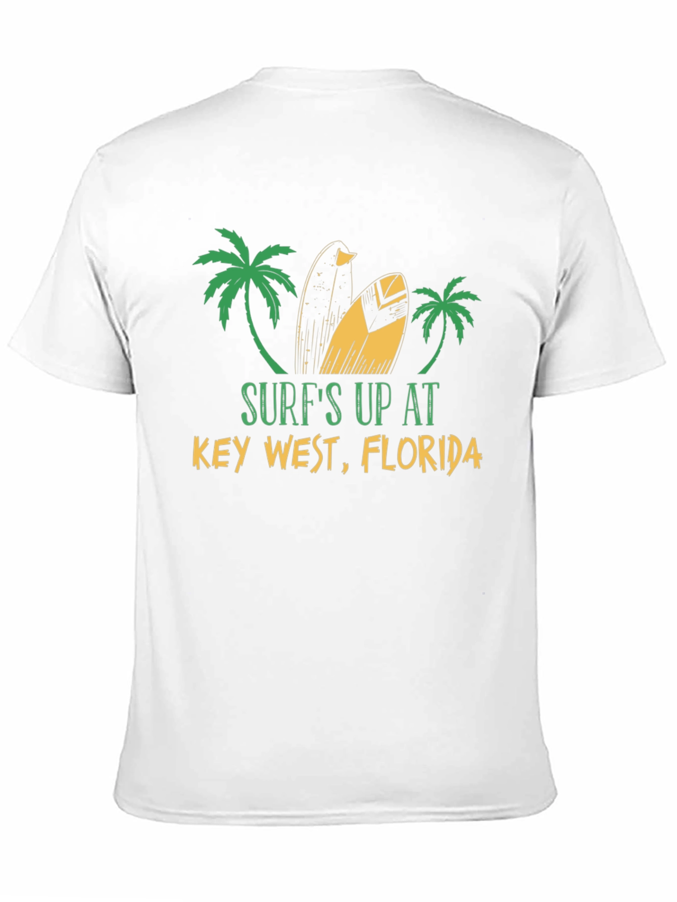 Surfs Up Key West T-Shirt Palm Trees Surfing Tee