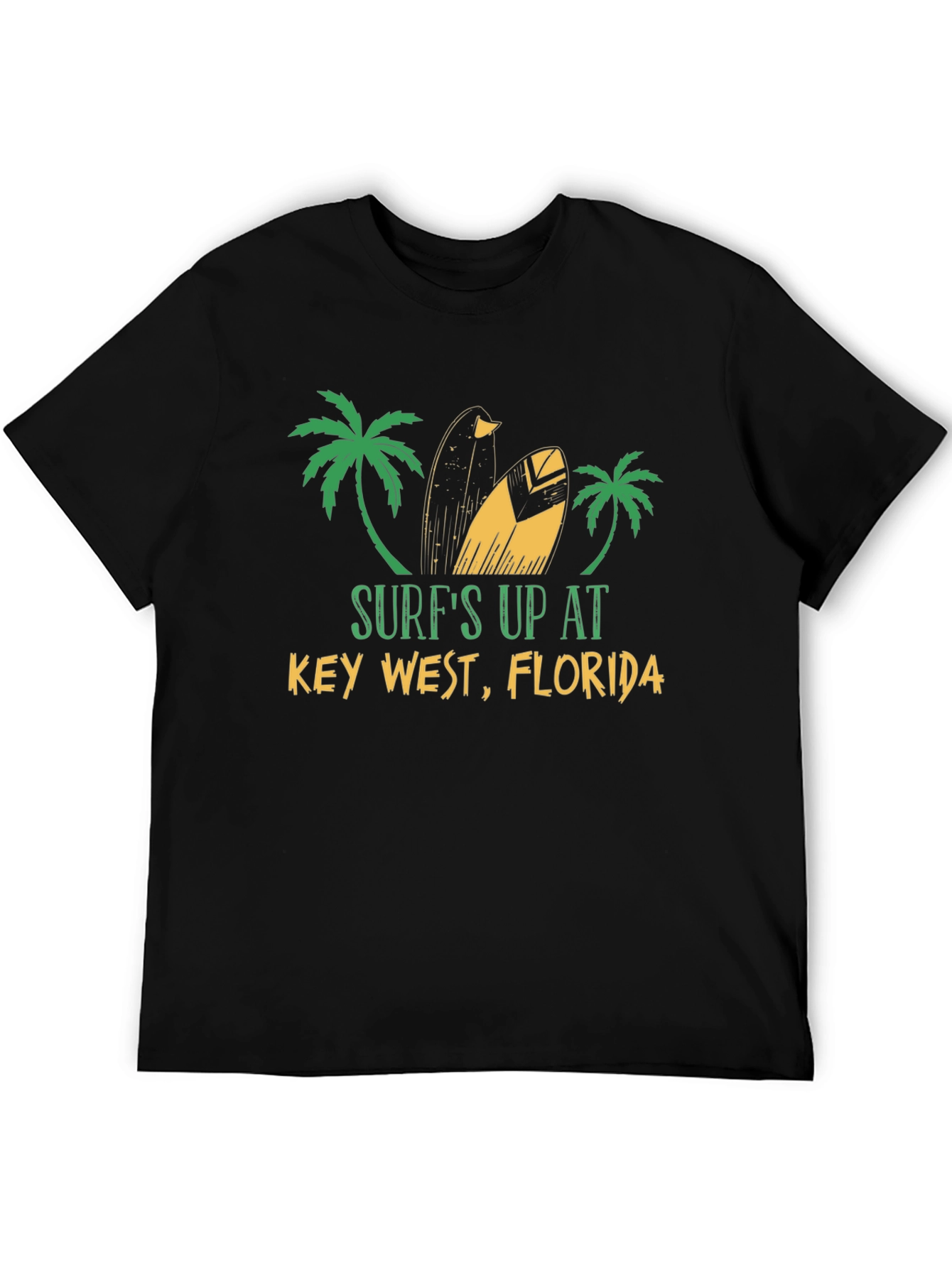 Surfs Up Key West T-Shirt Palm Trees Surfing Tee