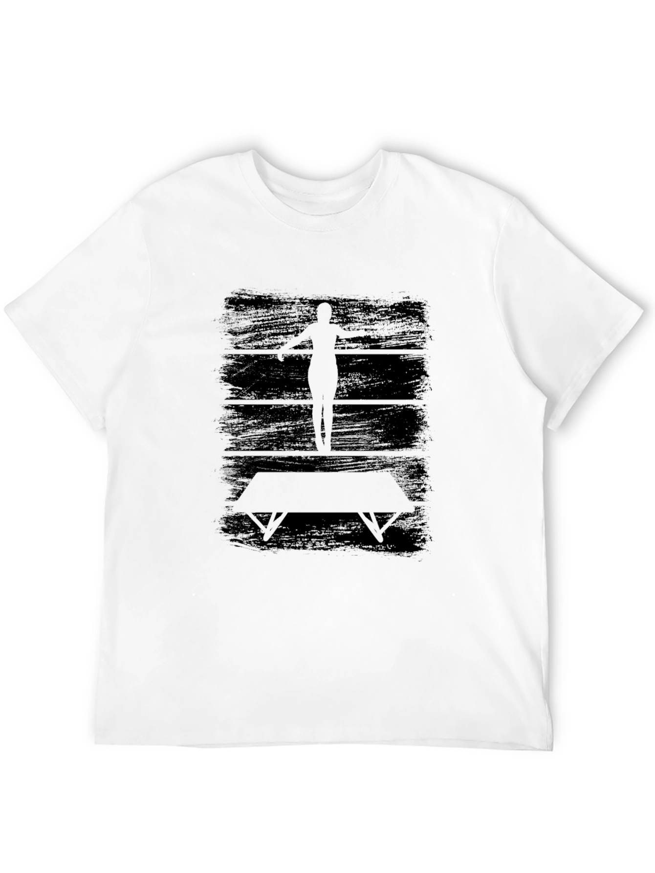 Gymnast Silhouette Black T-Shirt