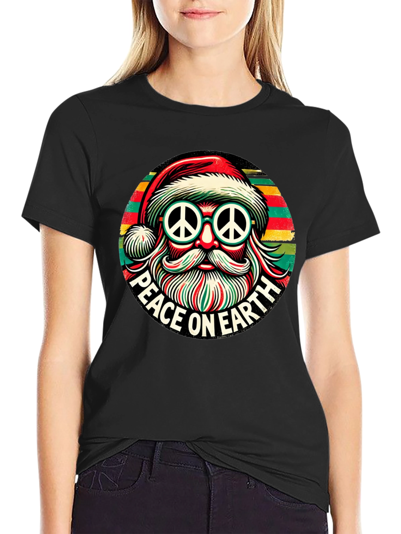 Peace on Earth Santa T-Shirt