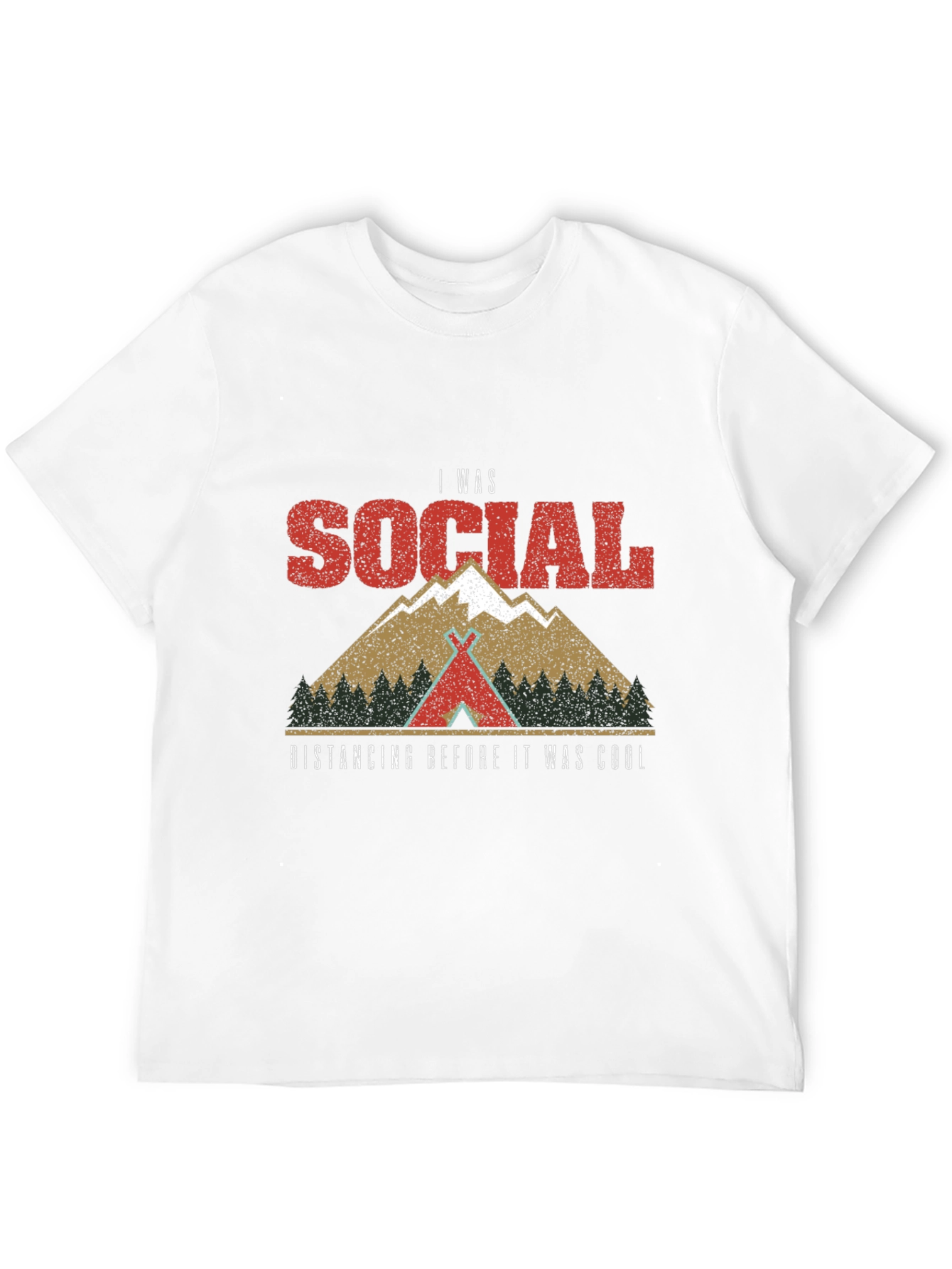 Social Distancing Graphic Tee - Camping Shirt