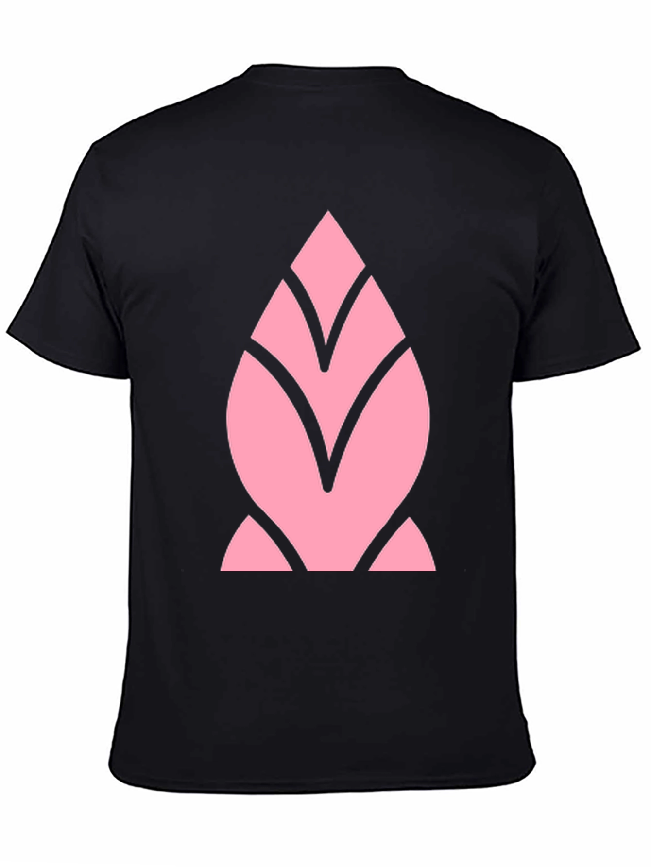 Pink Geometric Black T-Shirt