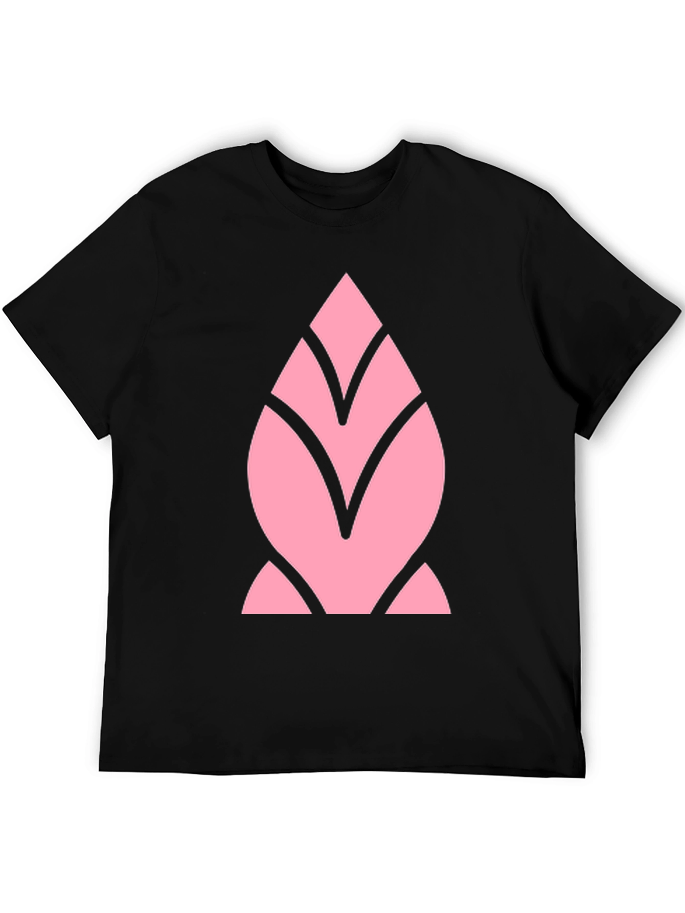 Pink Geometric Black T-Shirt