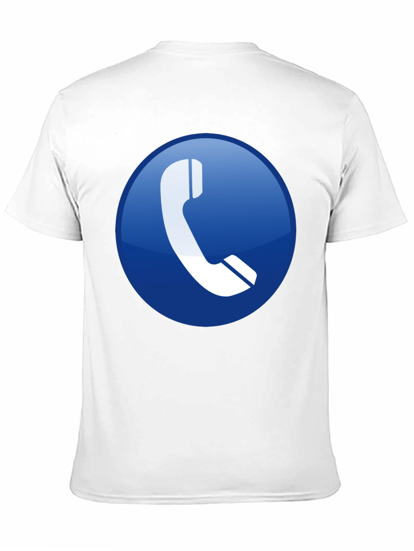 Tech T-Shirt: Blue Phone Icon Graphic Tee