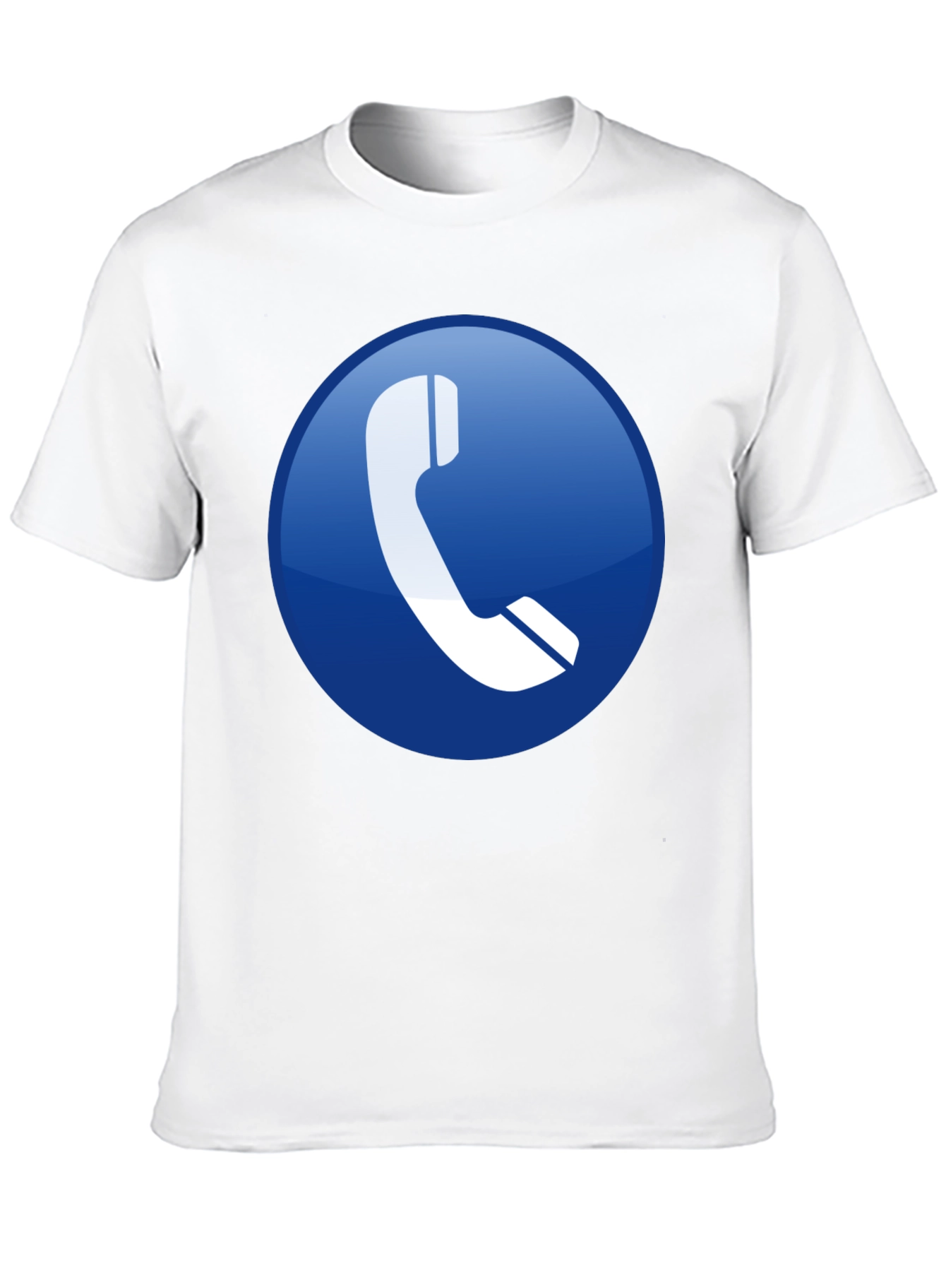 Tech T-Shirt: Blue Phone Icon Graphic Tee