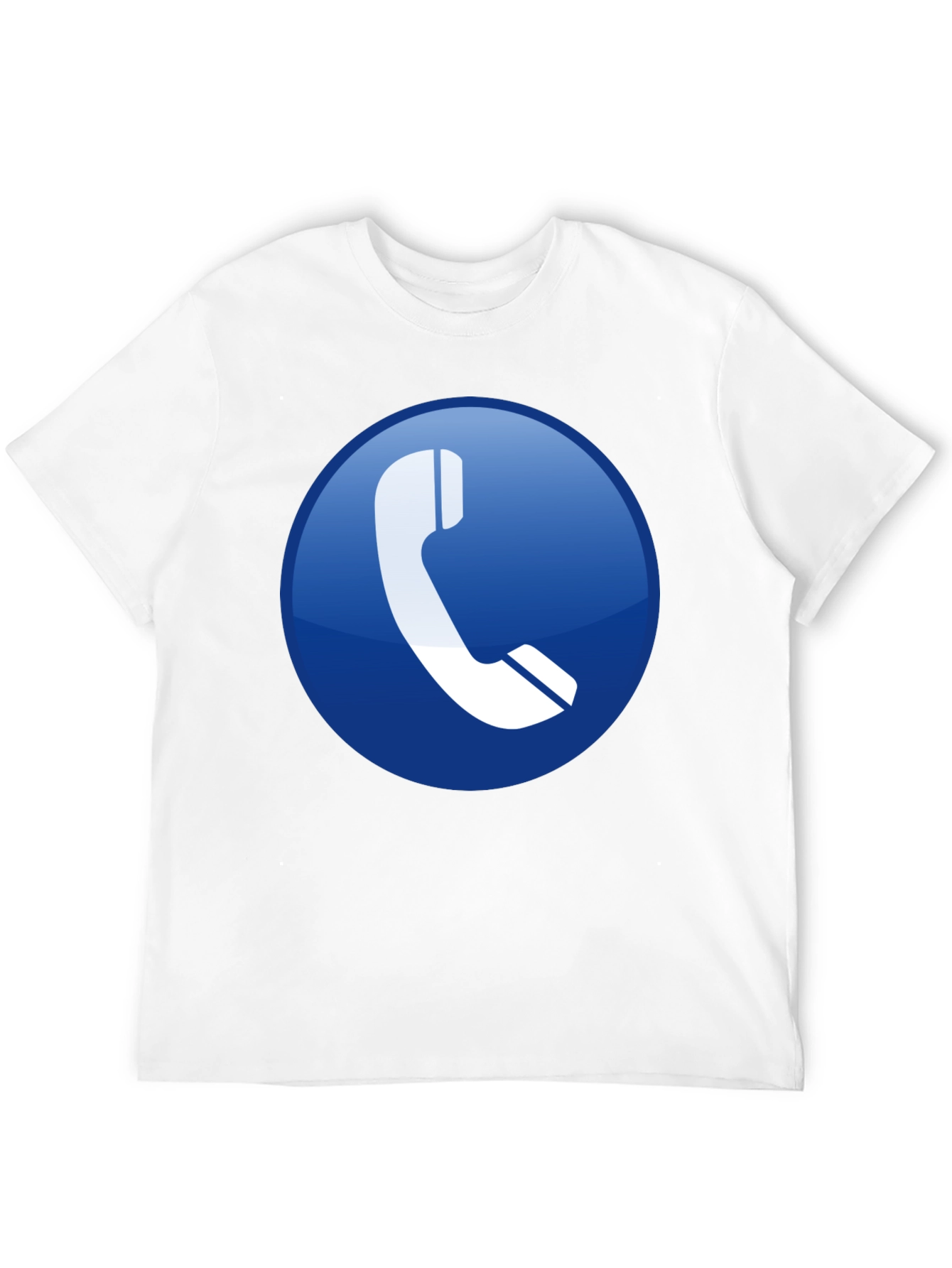 Tech T-Shirt: Blue Phone Icon Graphic Tee