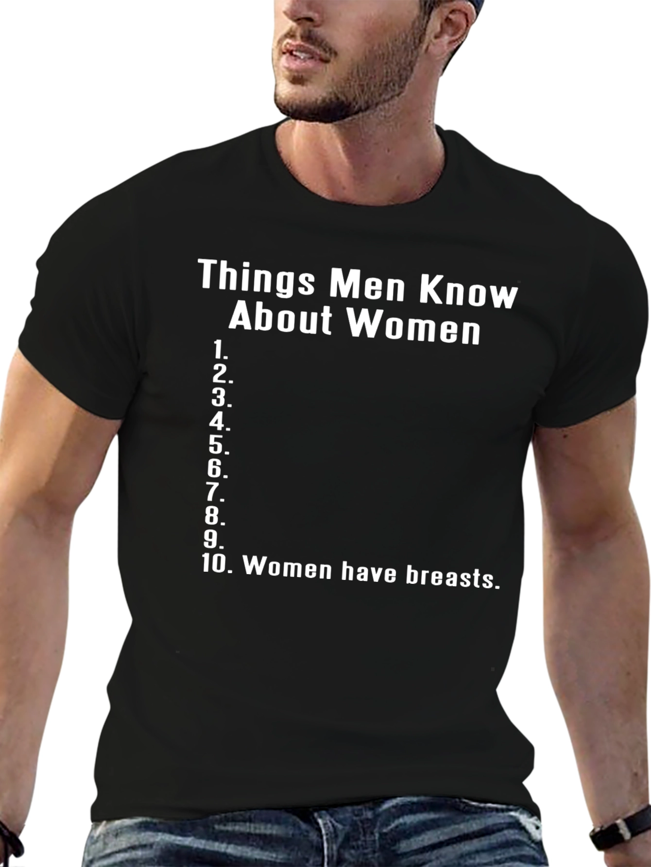 Funny Things Men Know About Women Black T-Shirt