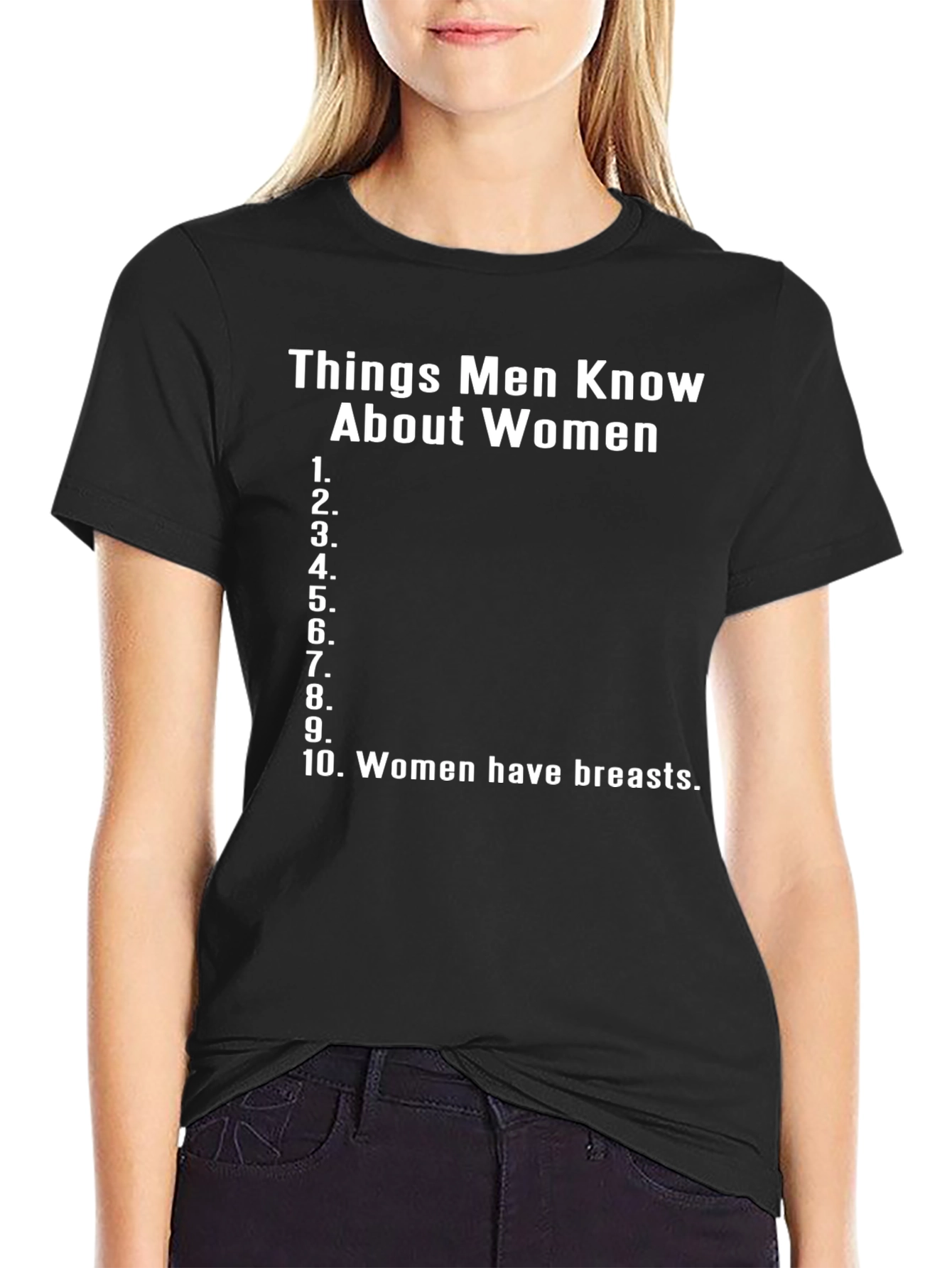 Funny Things Men Know About Women Black T-Shirt
