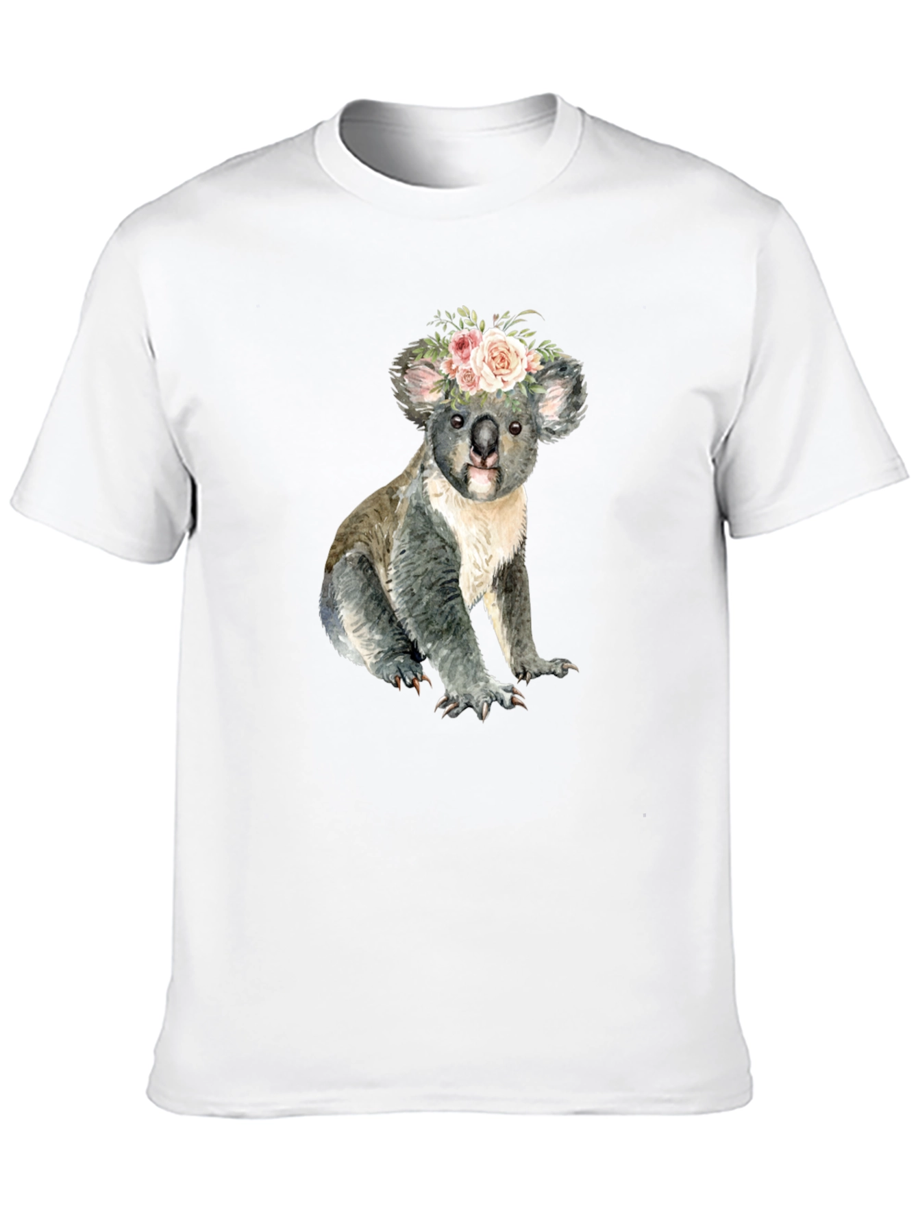 Floral Koala Bear Graphic T-Shirt