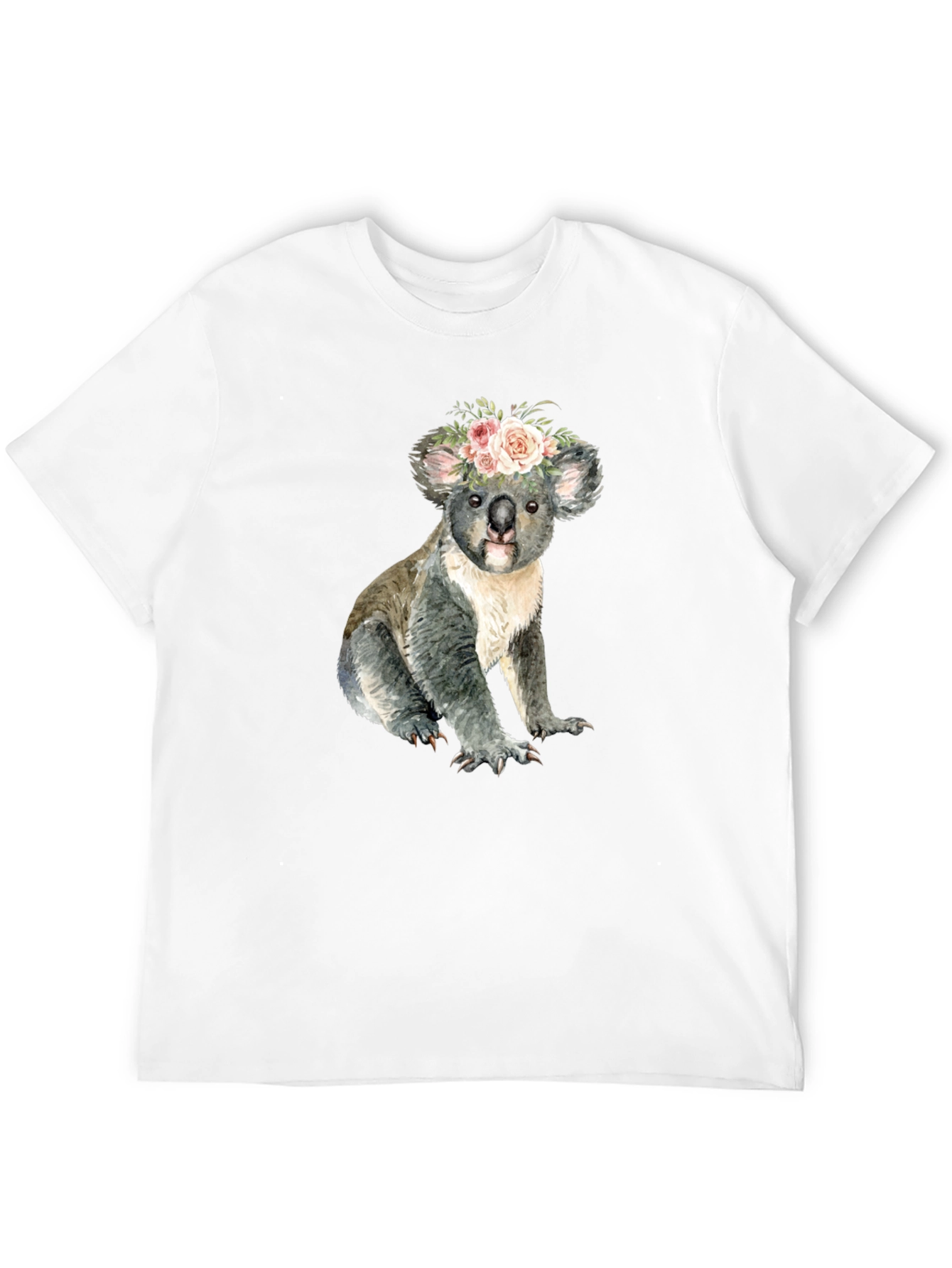 Floral Koala Bear Graphic T-Shirt