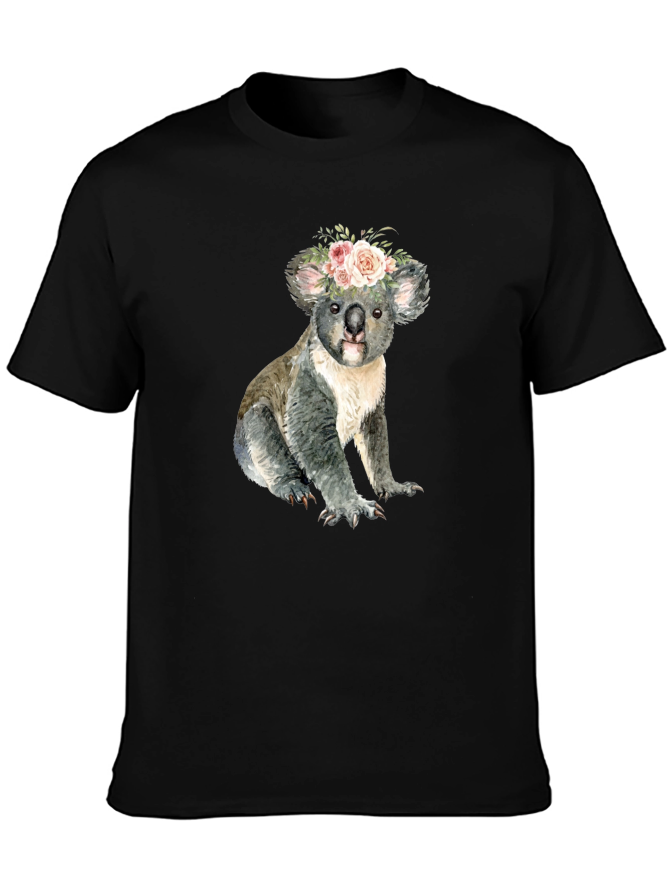 Floral Koala Bear Graphic T-Shirt