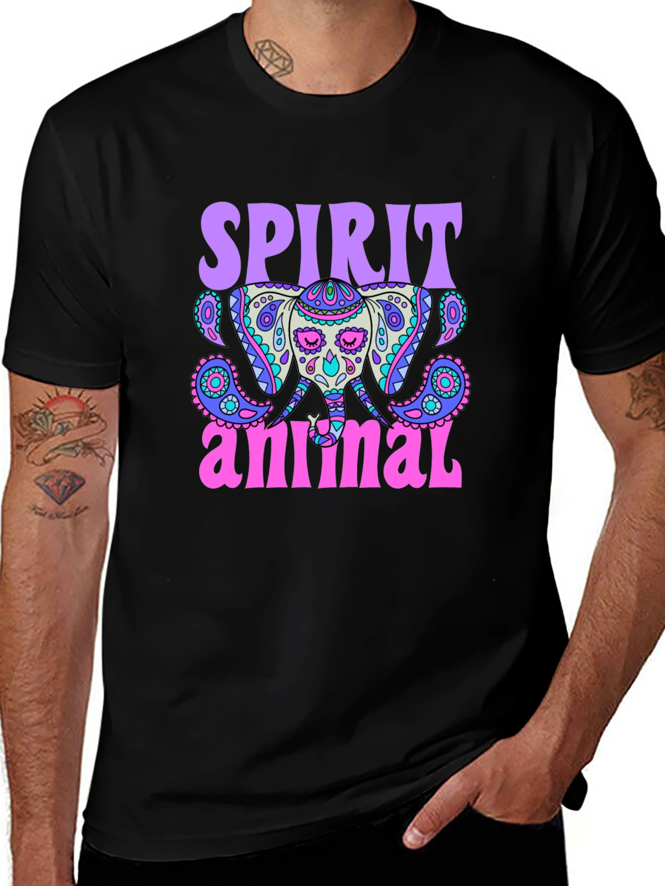 Spirit Animal Elephant Graphic T-Shirt