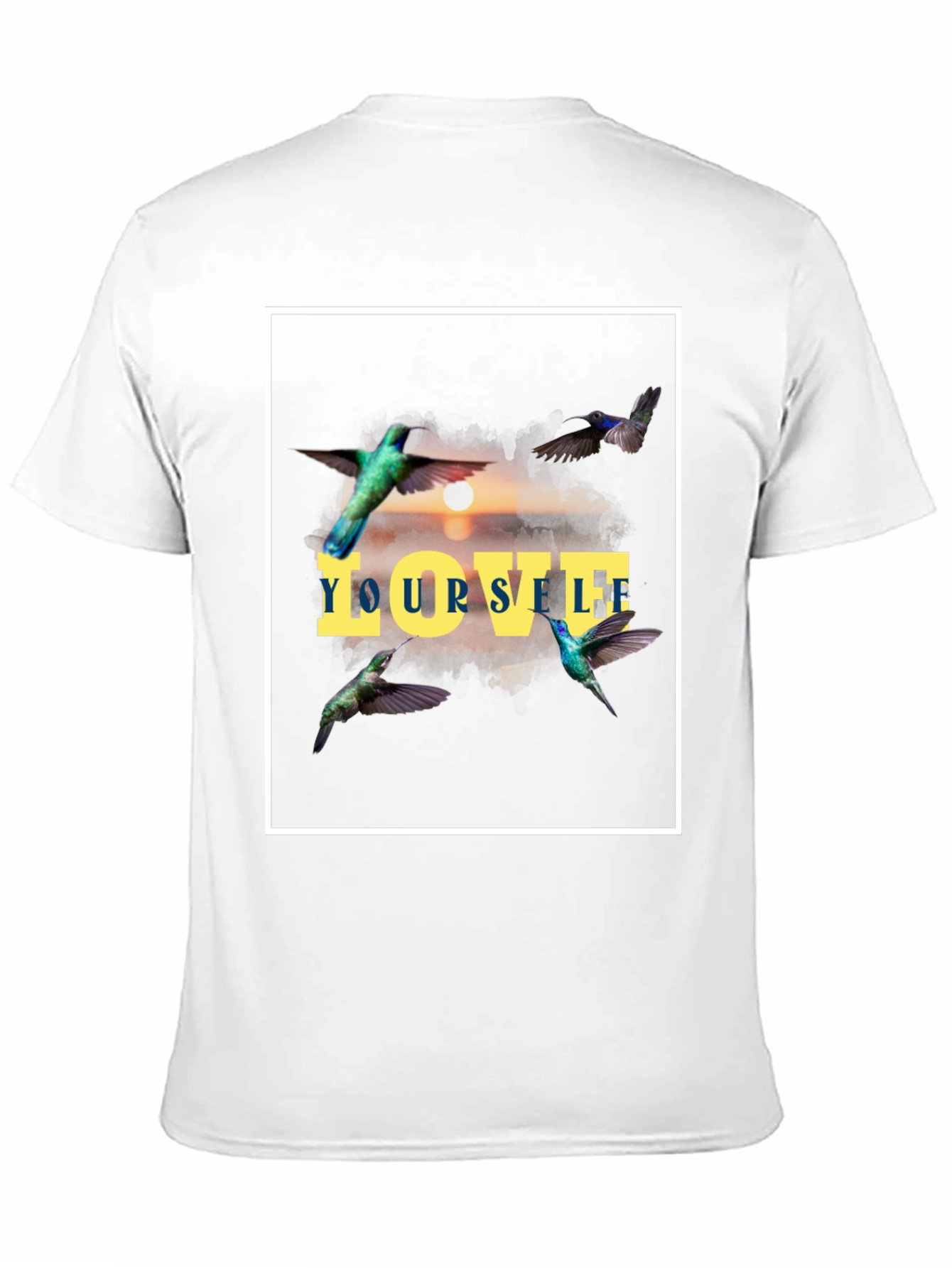 Love Yourself Hummingbird Graphic Tee - Stylish Comfort
