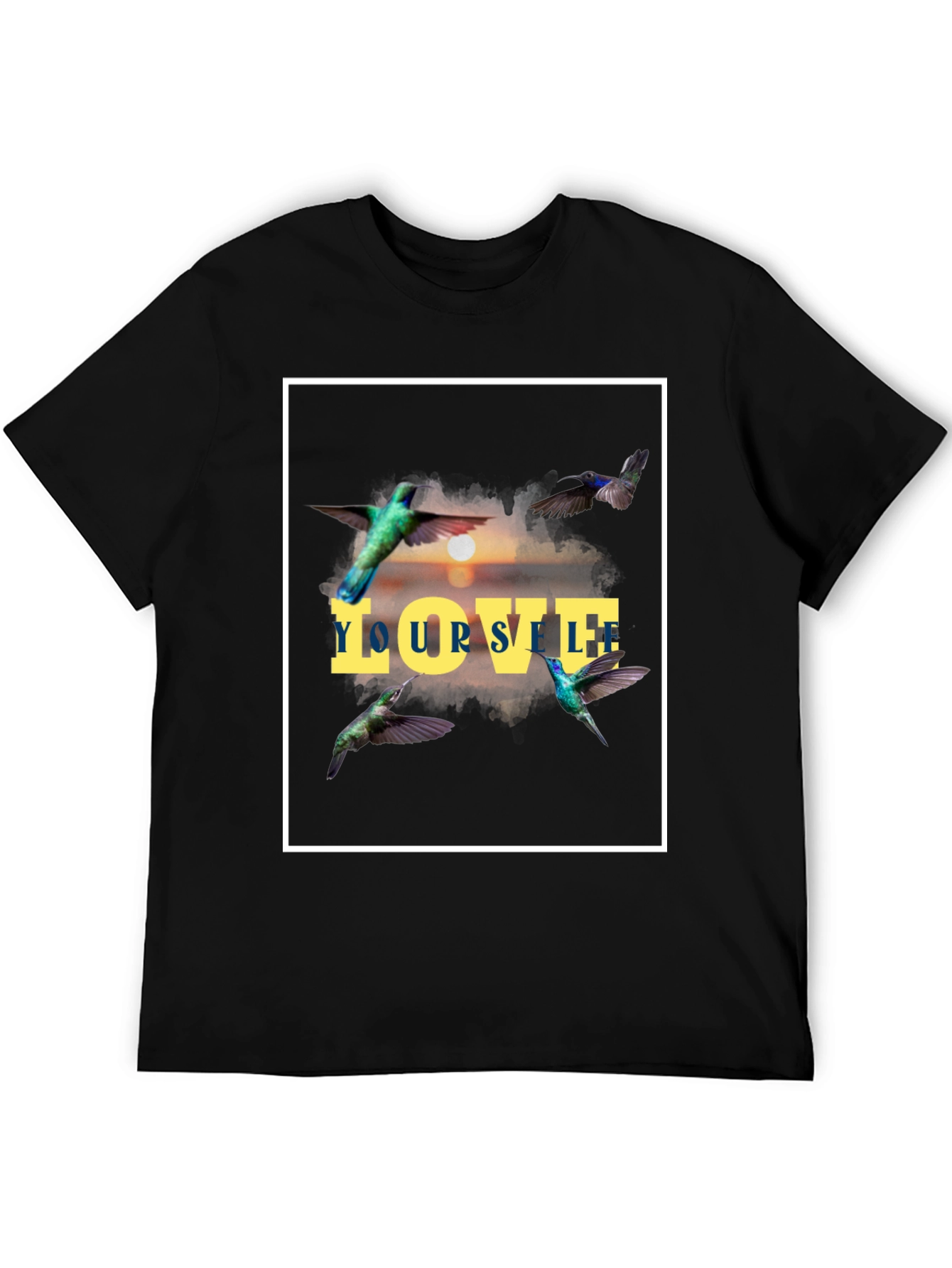 Love Yourself Hummingbird Graphic Tee - Stylish Comfort