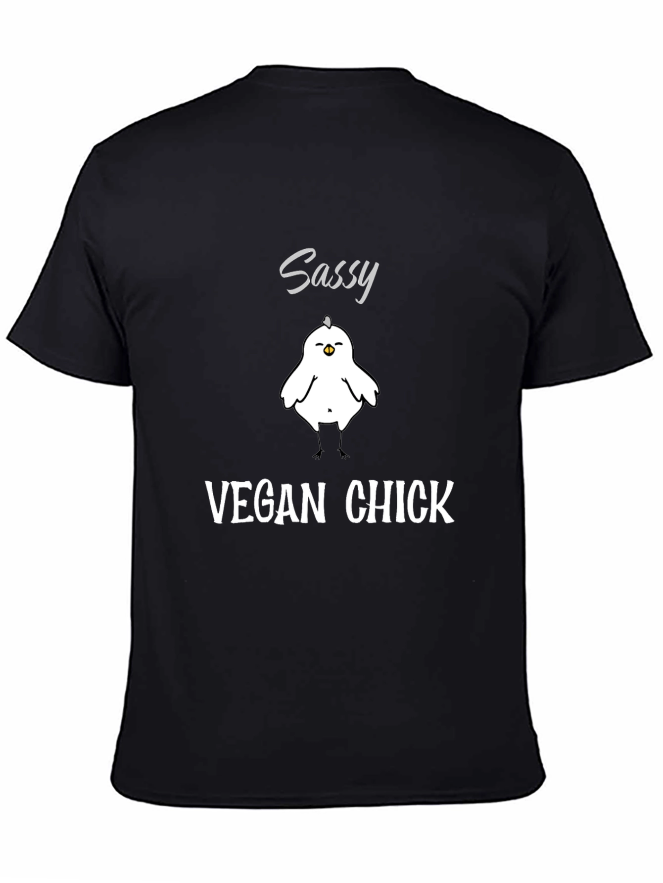 Sassy Vegan Chick T-Shirt - Unisex Crew Neck Tee
