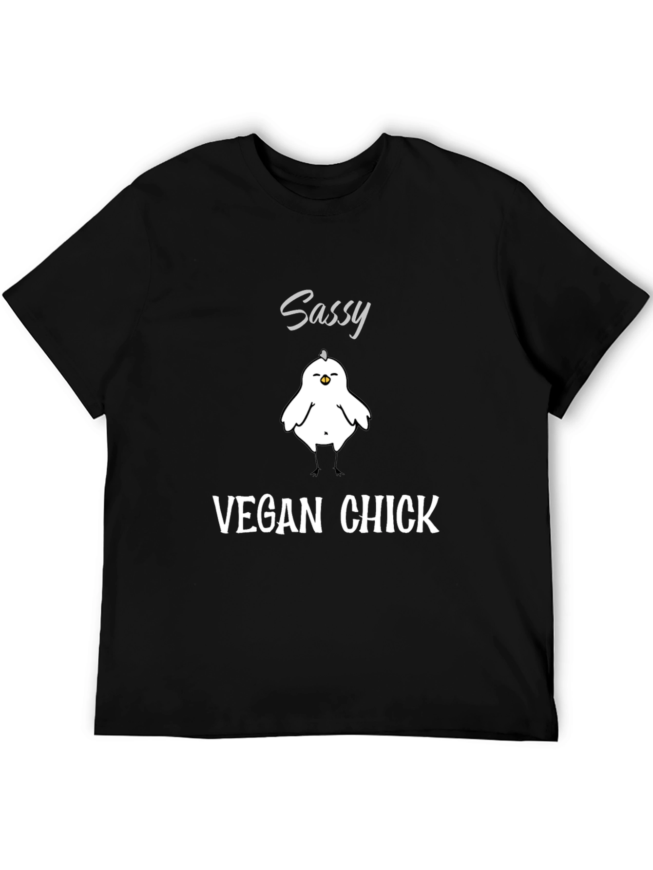 Sassy Vegan Chick T-Shirt - Unisex Crew Neck Tee