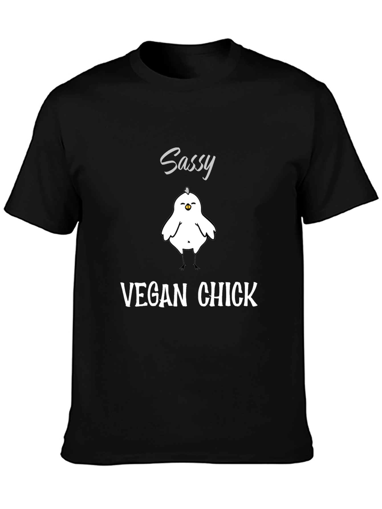 Sassy Vegan Chick T-Shirt - Unisex Crew Neck Tee