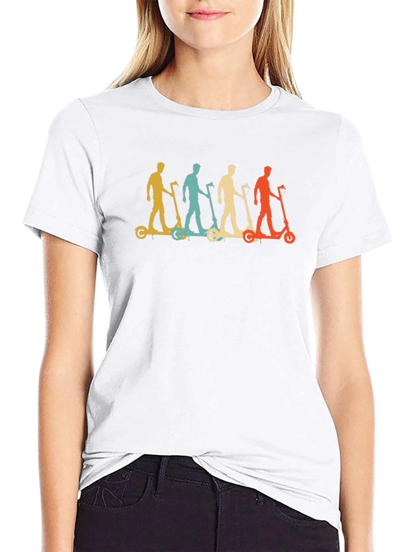 Retro Scooter Silhouette T-Shirt