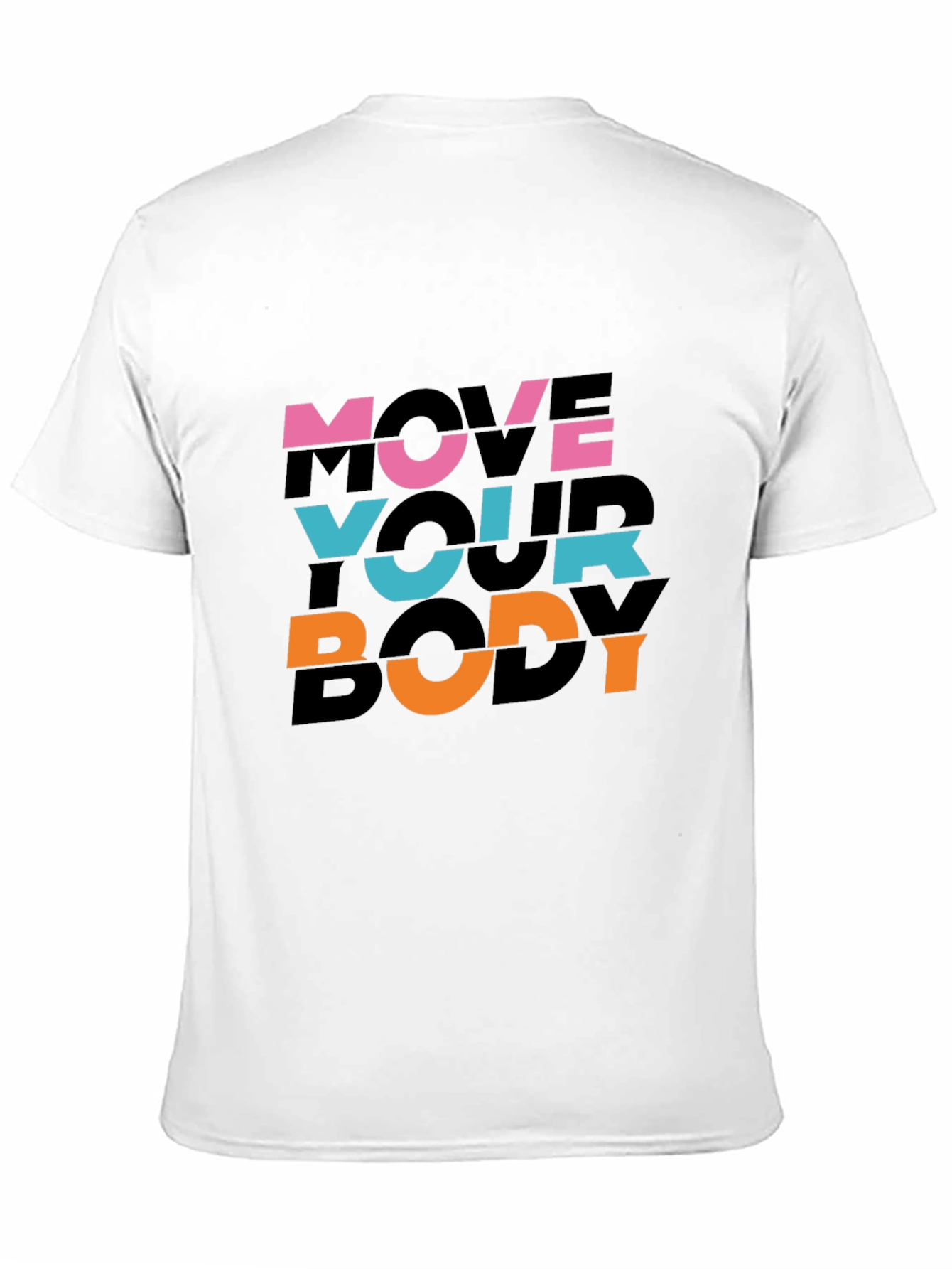 Move Your Body Graphic Print Black T-Shirt