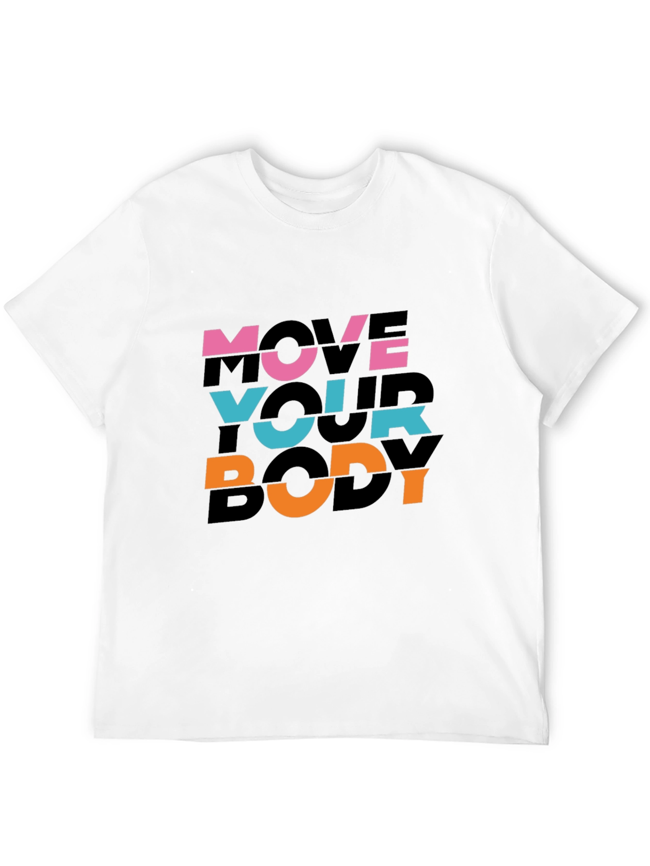 Move Your Body Graphic Print Black T-Shirt
