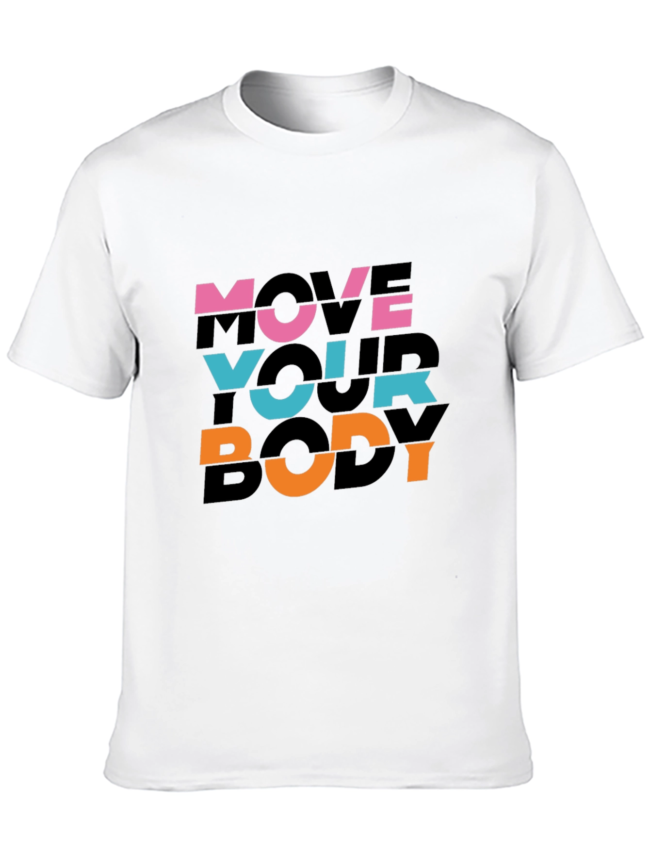 Move Your Body Graphic Print Black T-Shirt