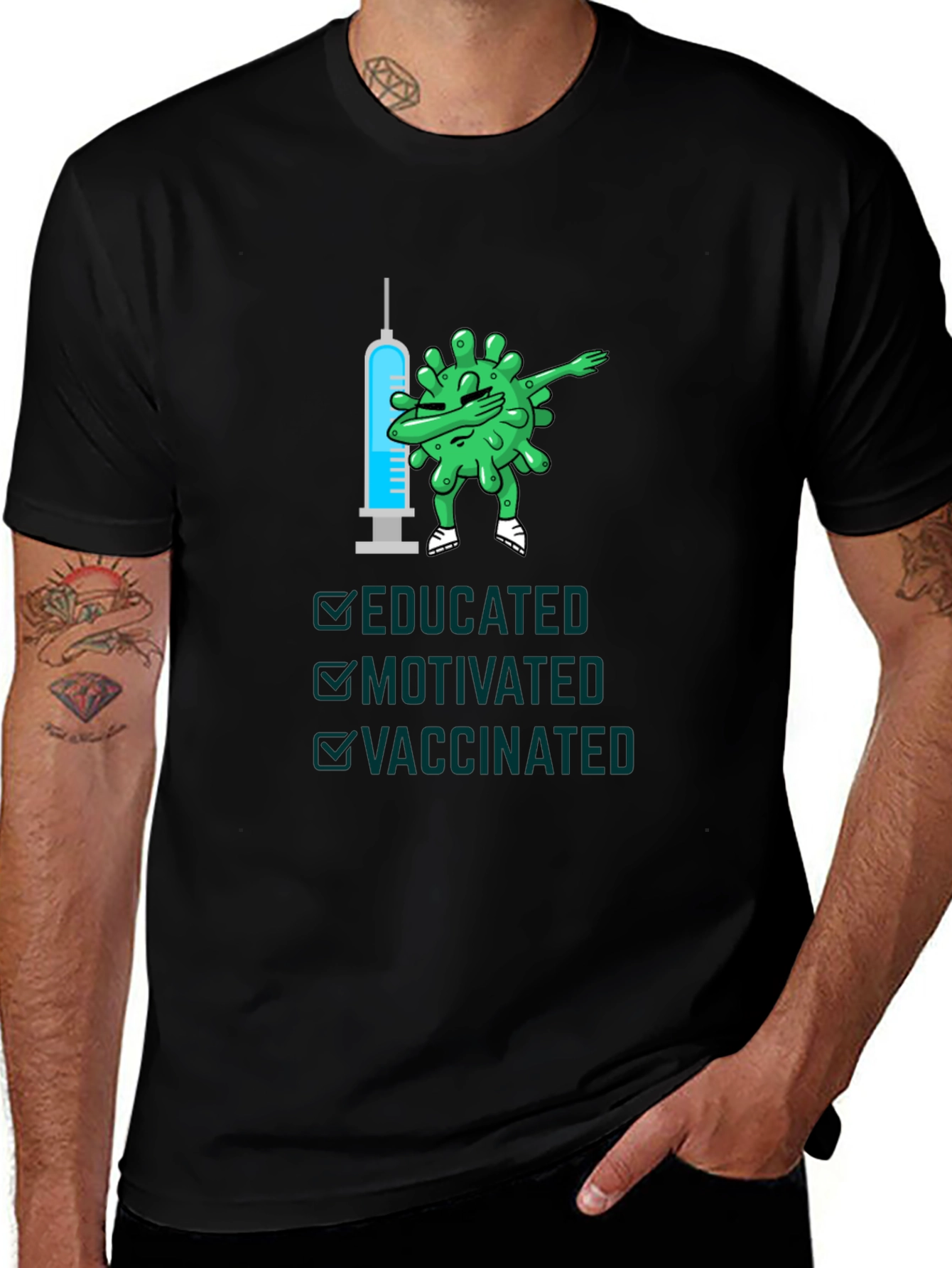 Educated Motivated Vaccinated T-Shirt