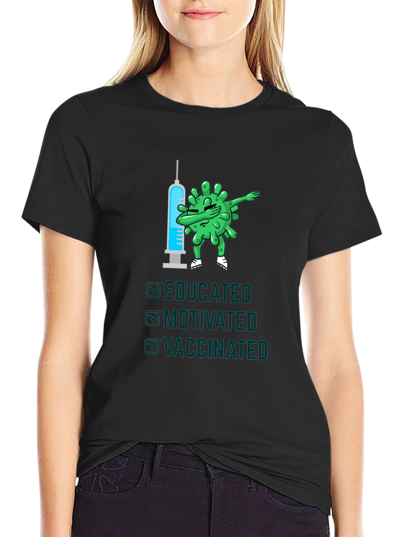 Educated Motivated Vaccinated T-Shirt