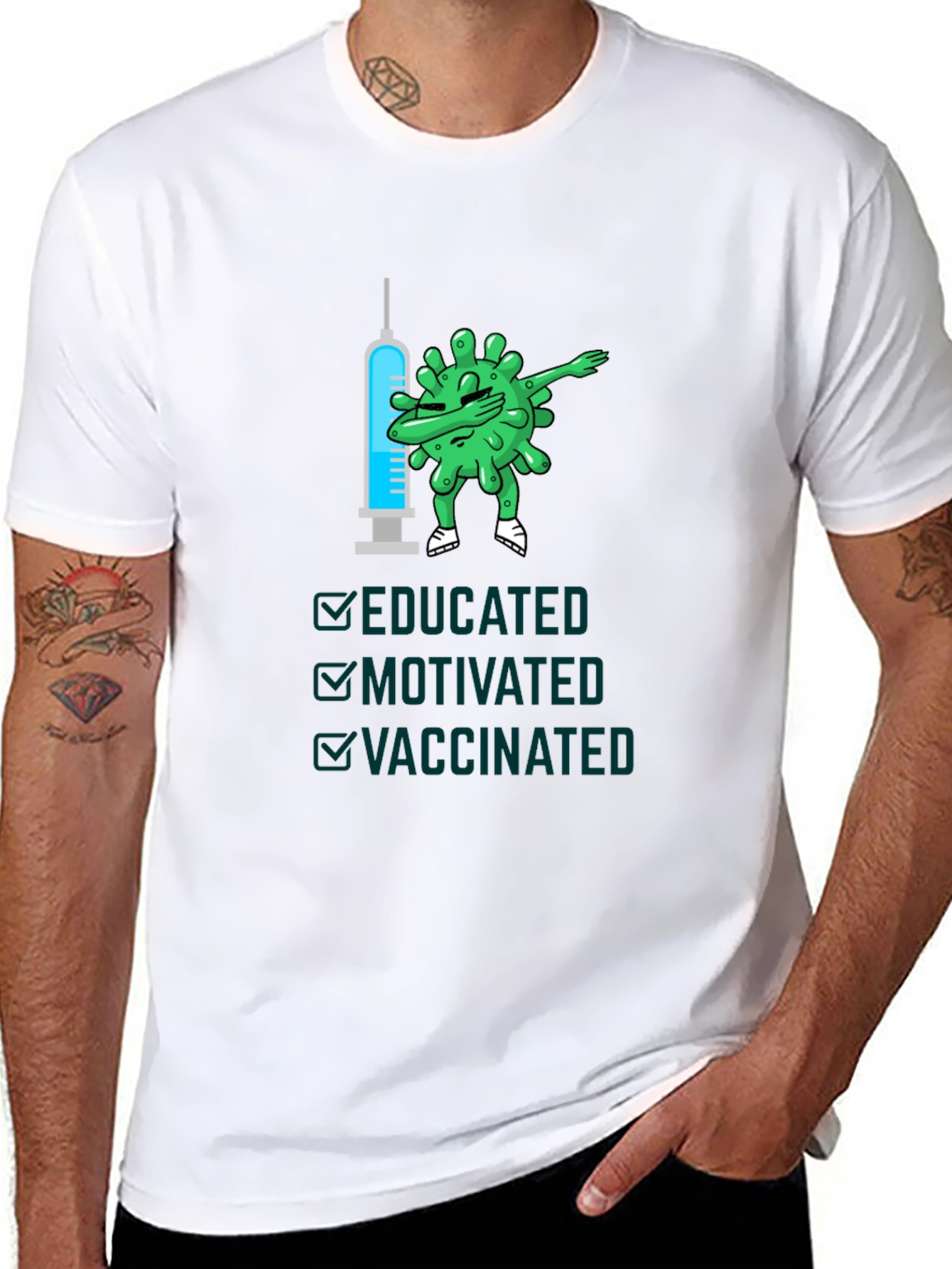 Educated Motivated Vaccinated T-Shirt