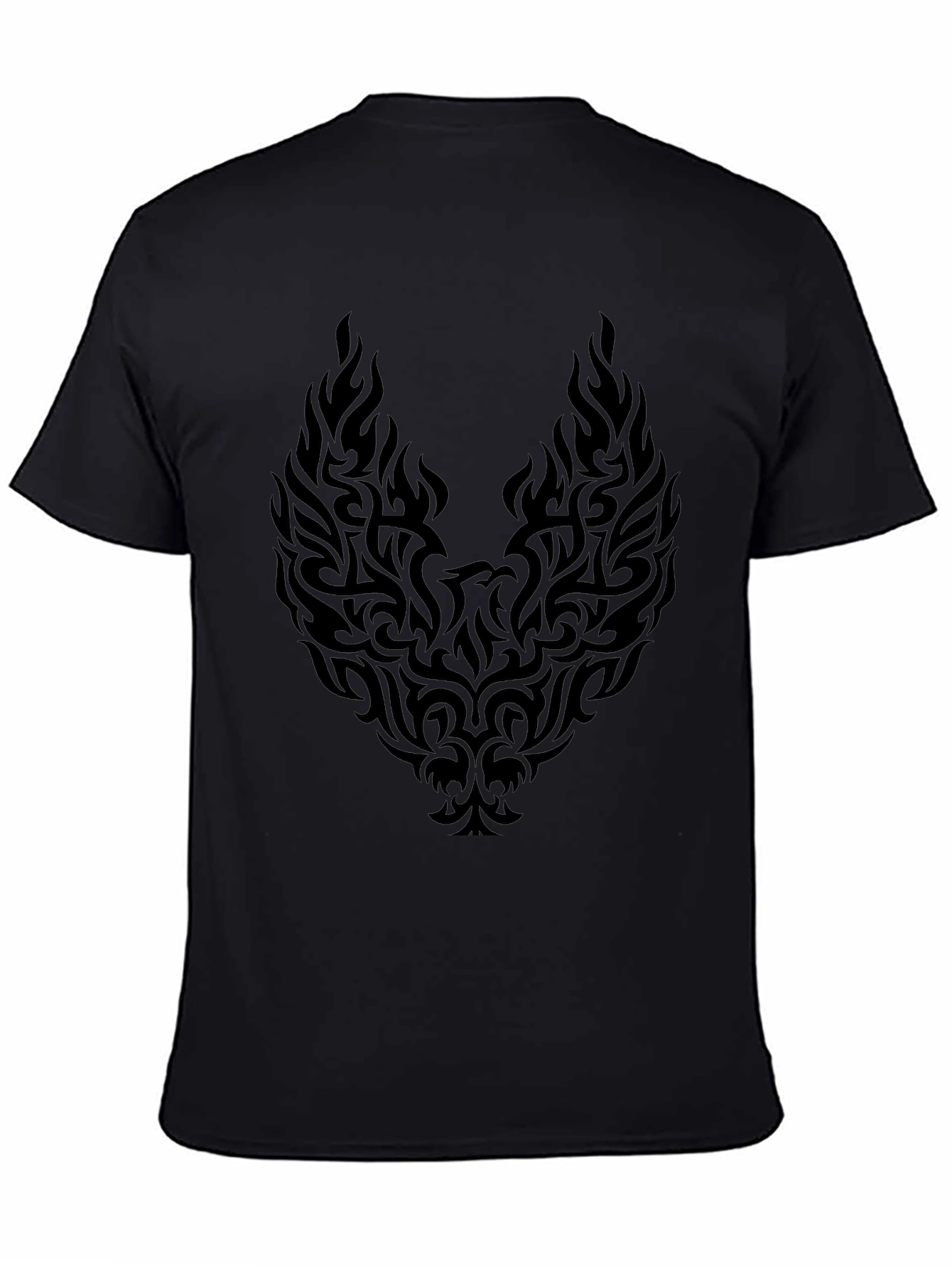 Mens Black Phoenix Graphic Tee