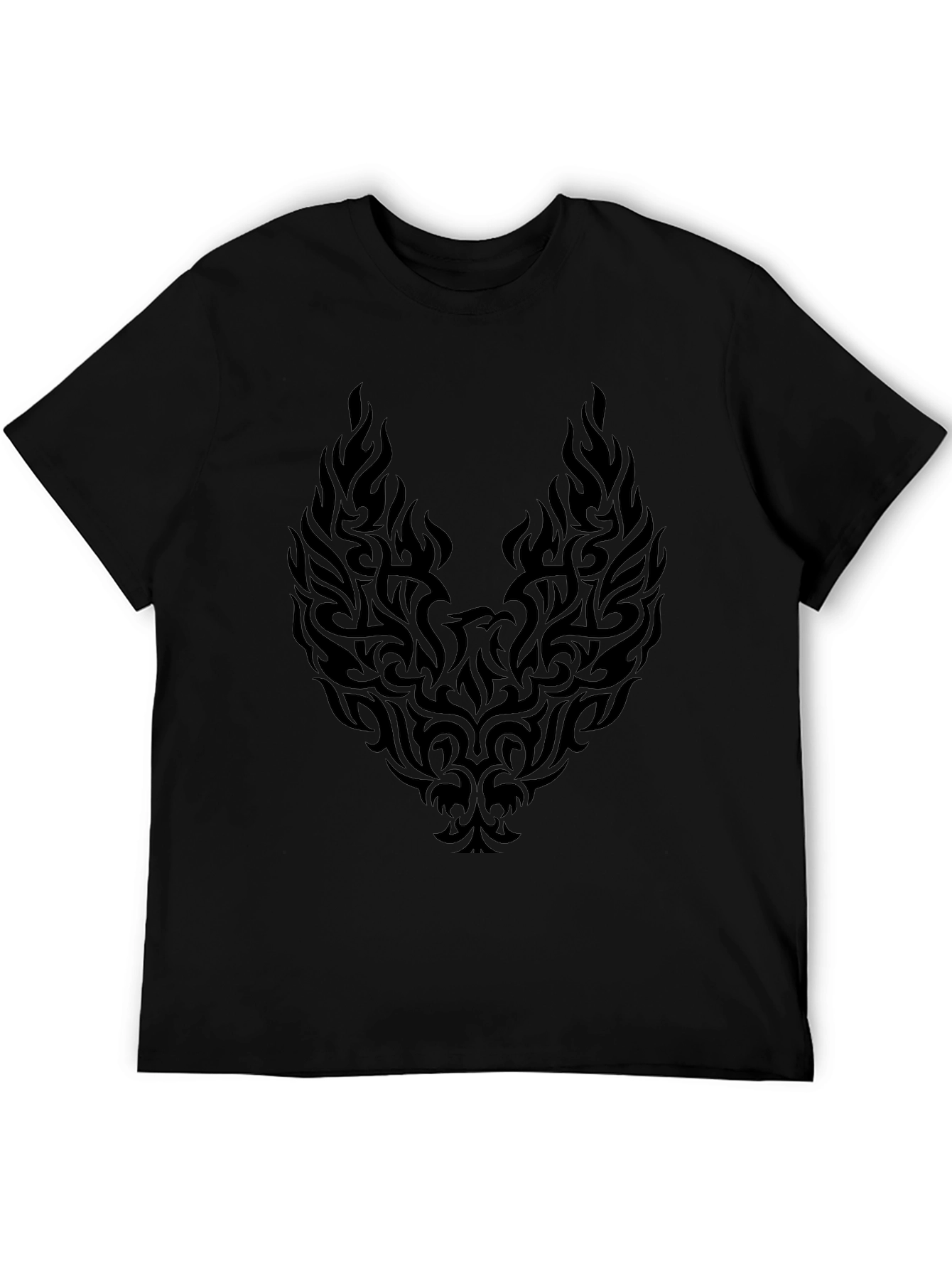 Mens Black Phoenix Graphic Tee
