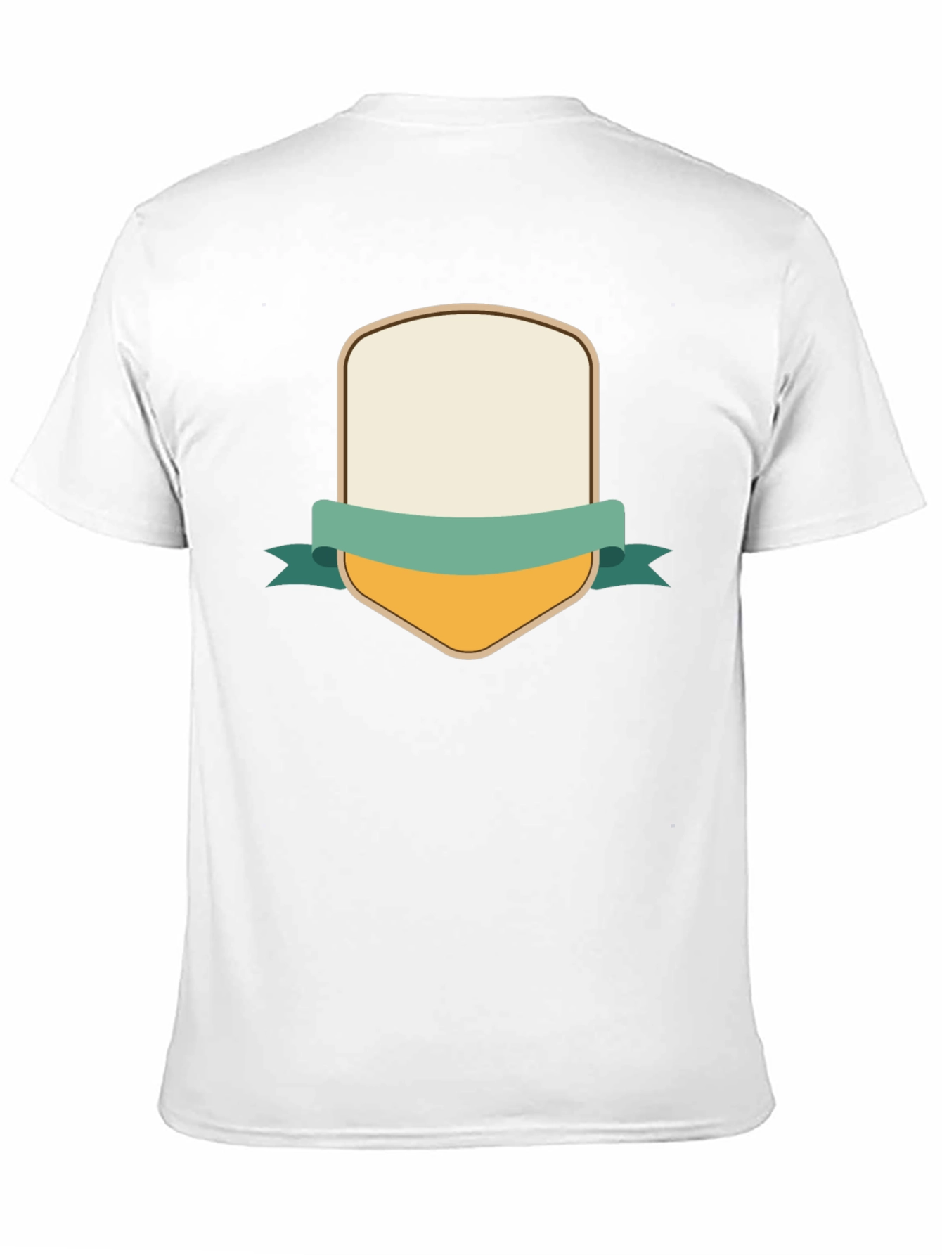 Mens Black T-Shirt with Customizable Shield Design