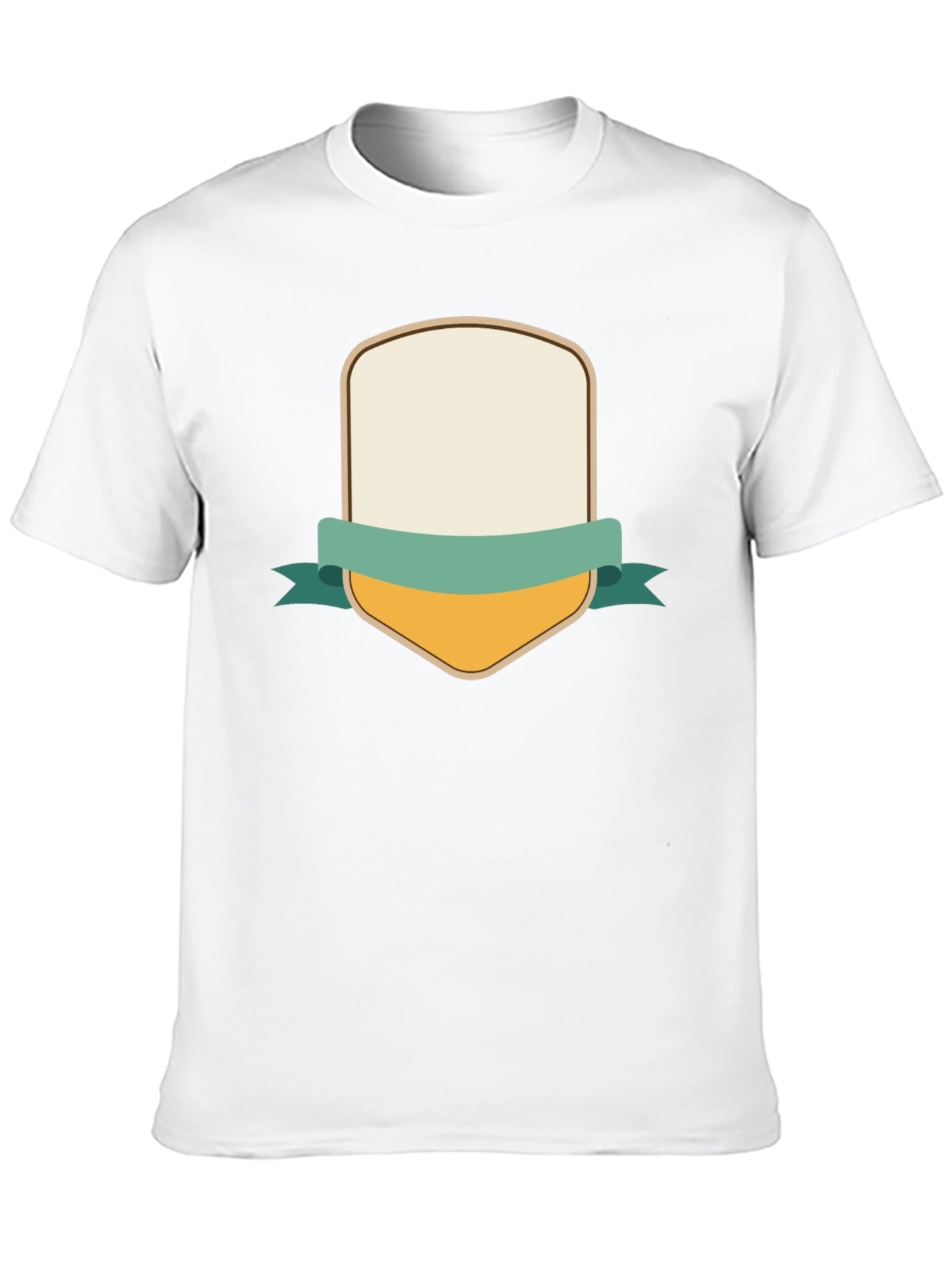 Mens Black T-Shirt with Customizable Shield Design