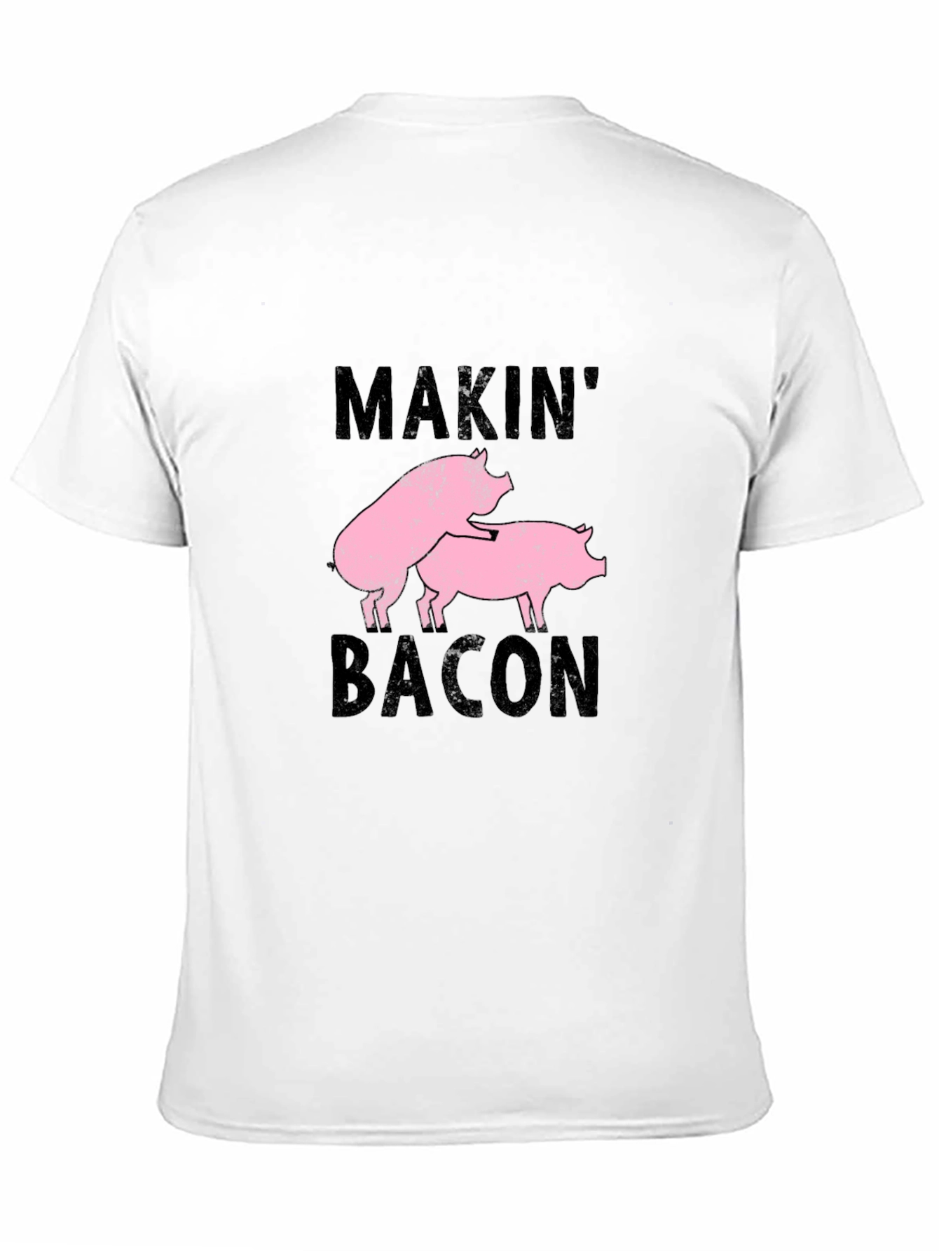 Makin Bacon Graphic Tee - Black Cotton Casual T-Shirt