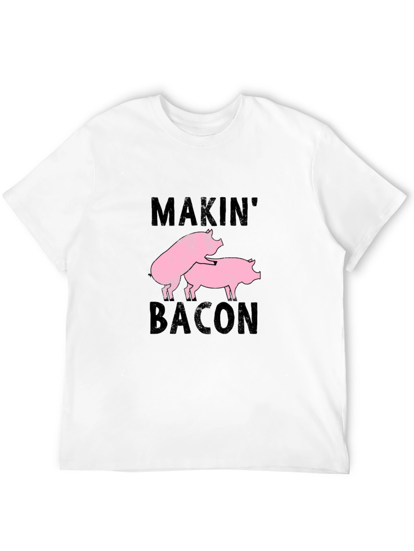 Makin Bacon Graphic Tee - Black Cotton Casual T-Shirt