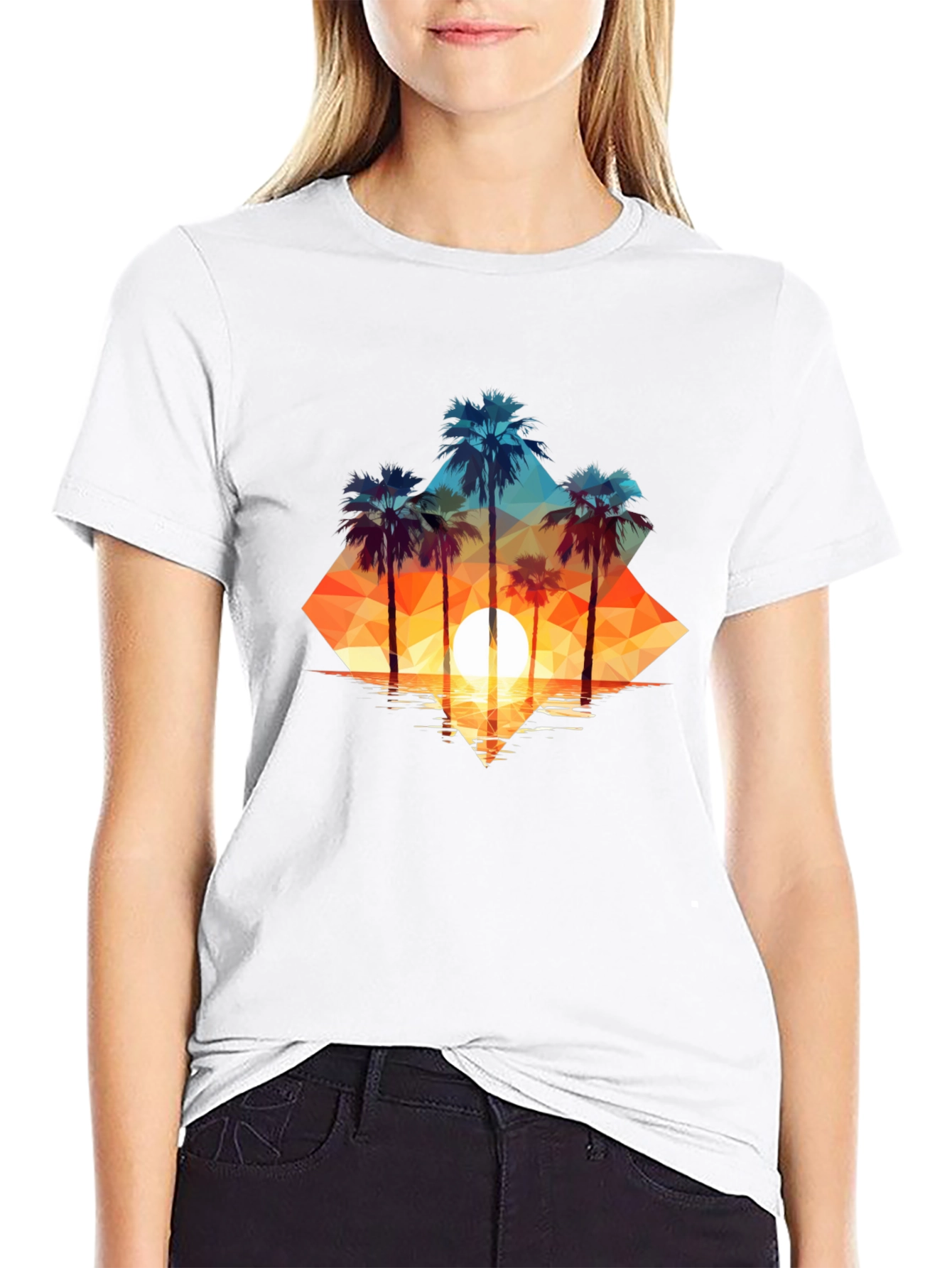 Sunset Palms Graphic Tee - Island Vibes