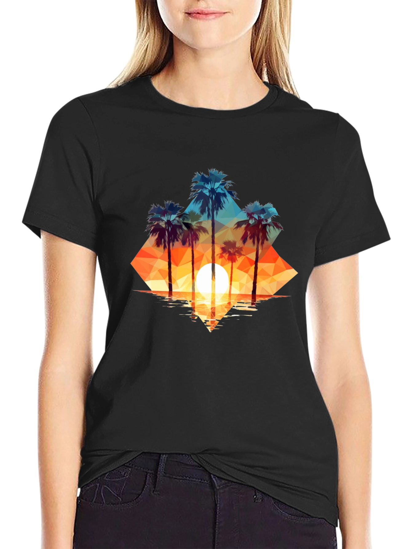 Sunset Palms Graphic Tee - Island Vibes