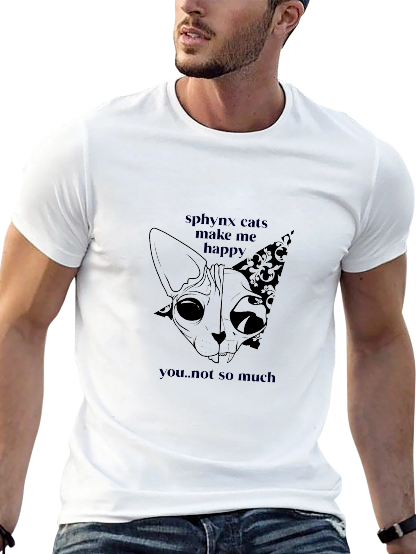 Sphynx Cats Graphic Tee - Make Me Happy T-Shirt