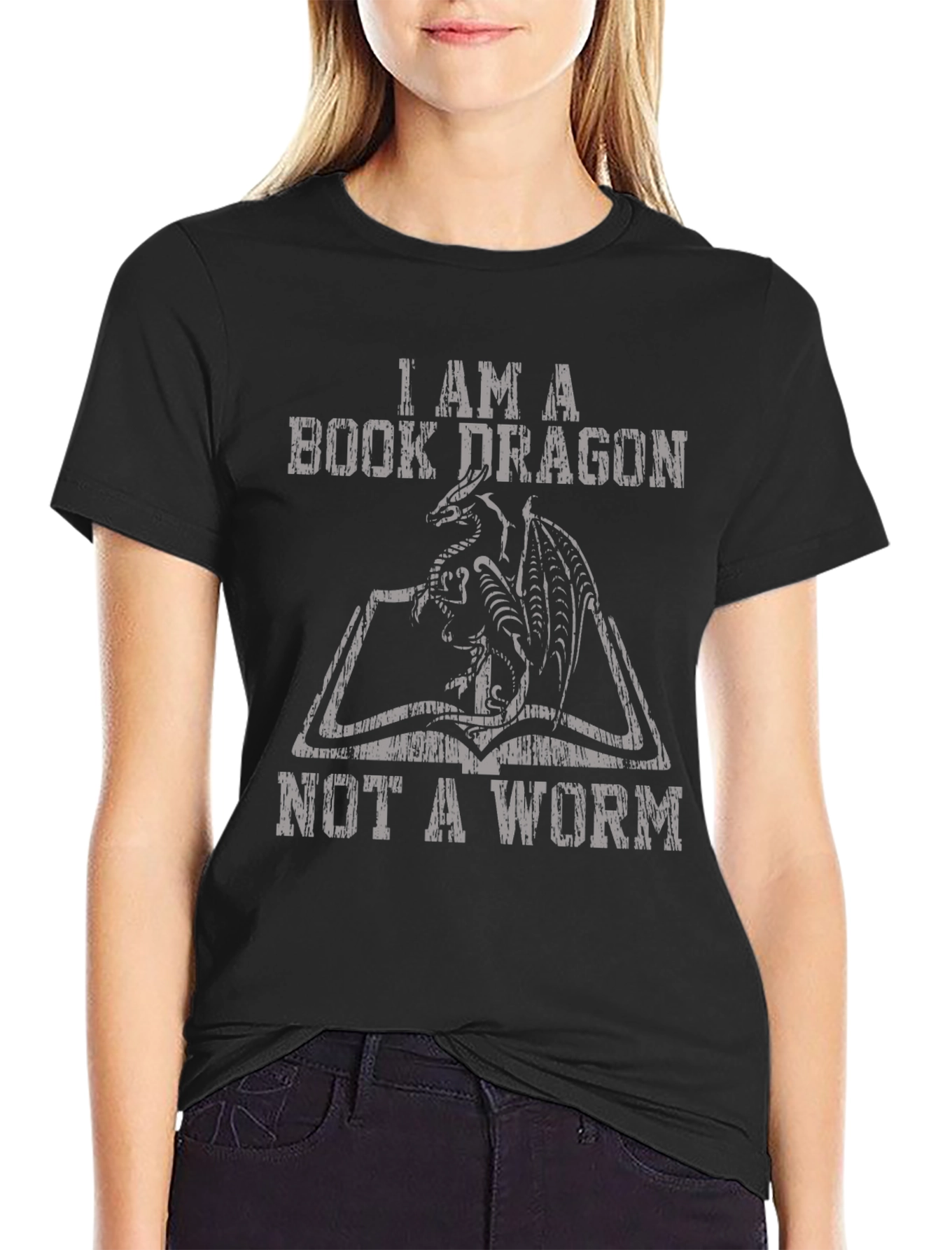 Book Dragon Graphic Tee - Reader T-Shirt