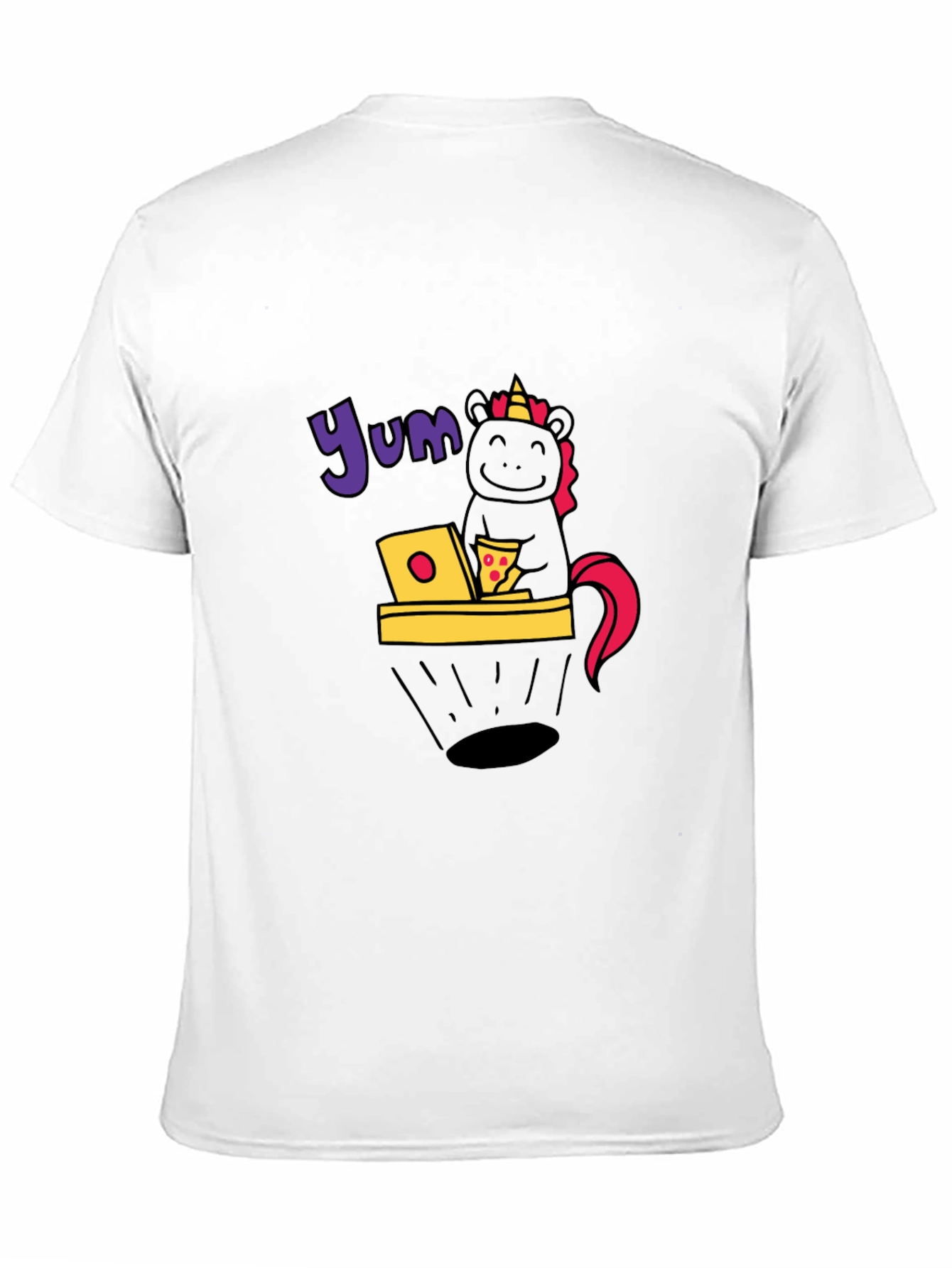 Unicorn Pizza Lover Black T-Shirt
