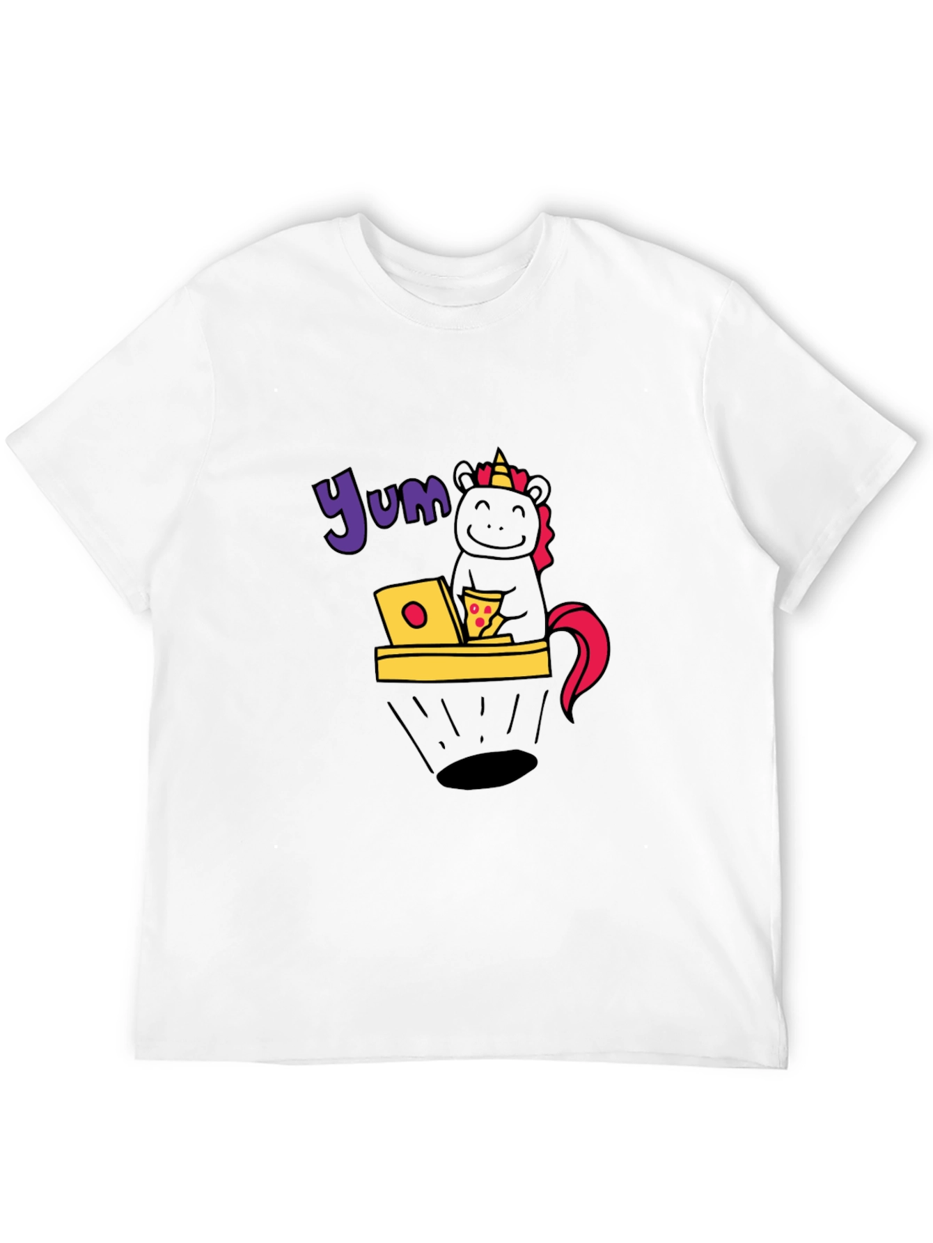 Unicorn Pizza Lover Black T-Shirt