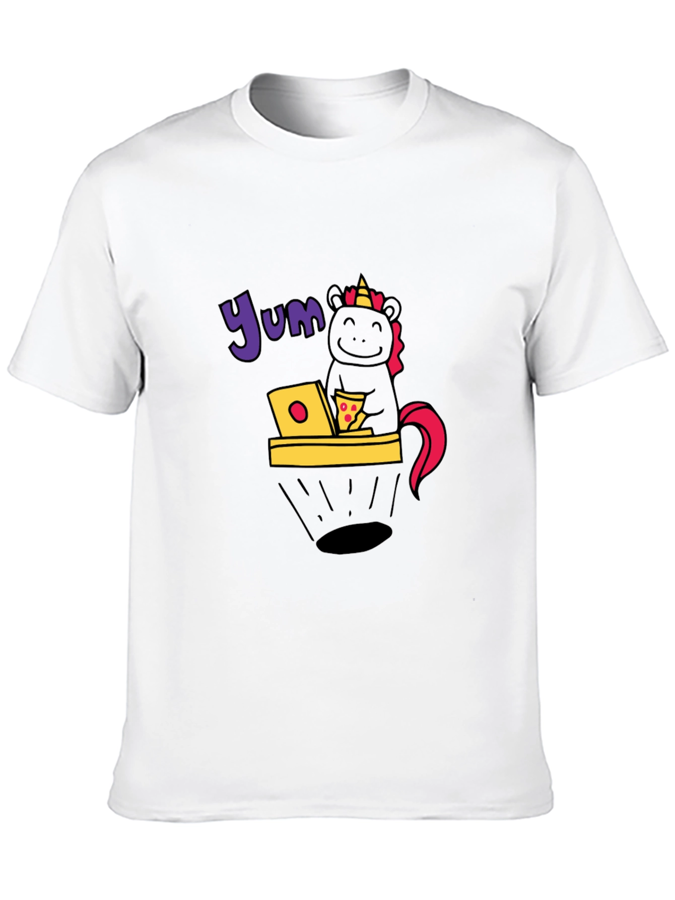 Unicorn Pizza Lover Black T-Shirt