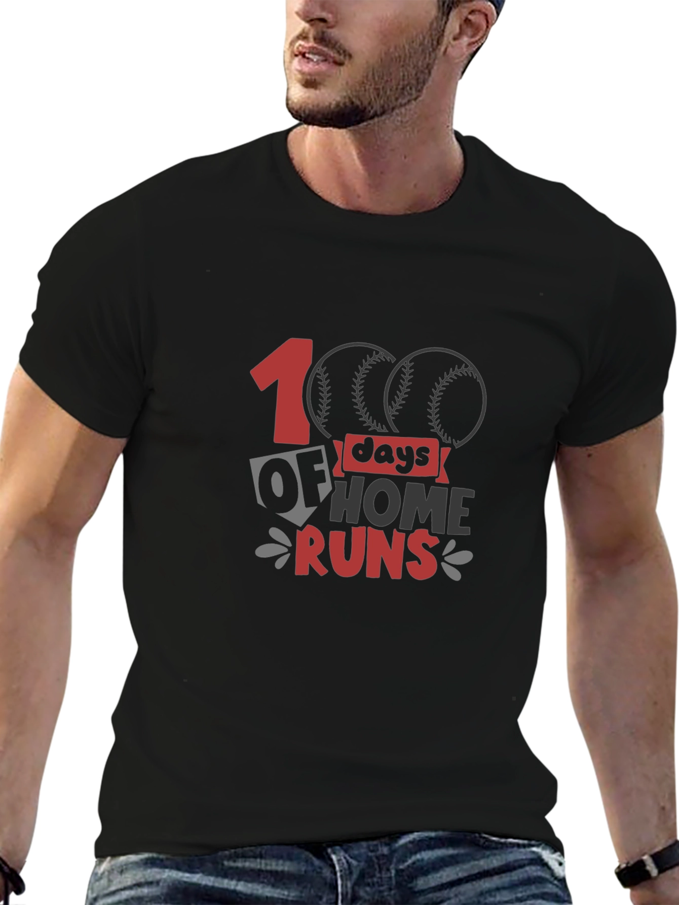 100 Days of Home Runs Baseball T-Shirt