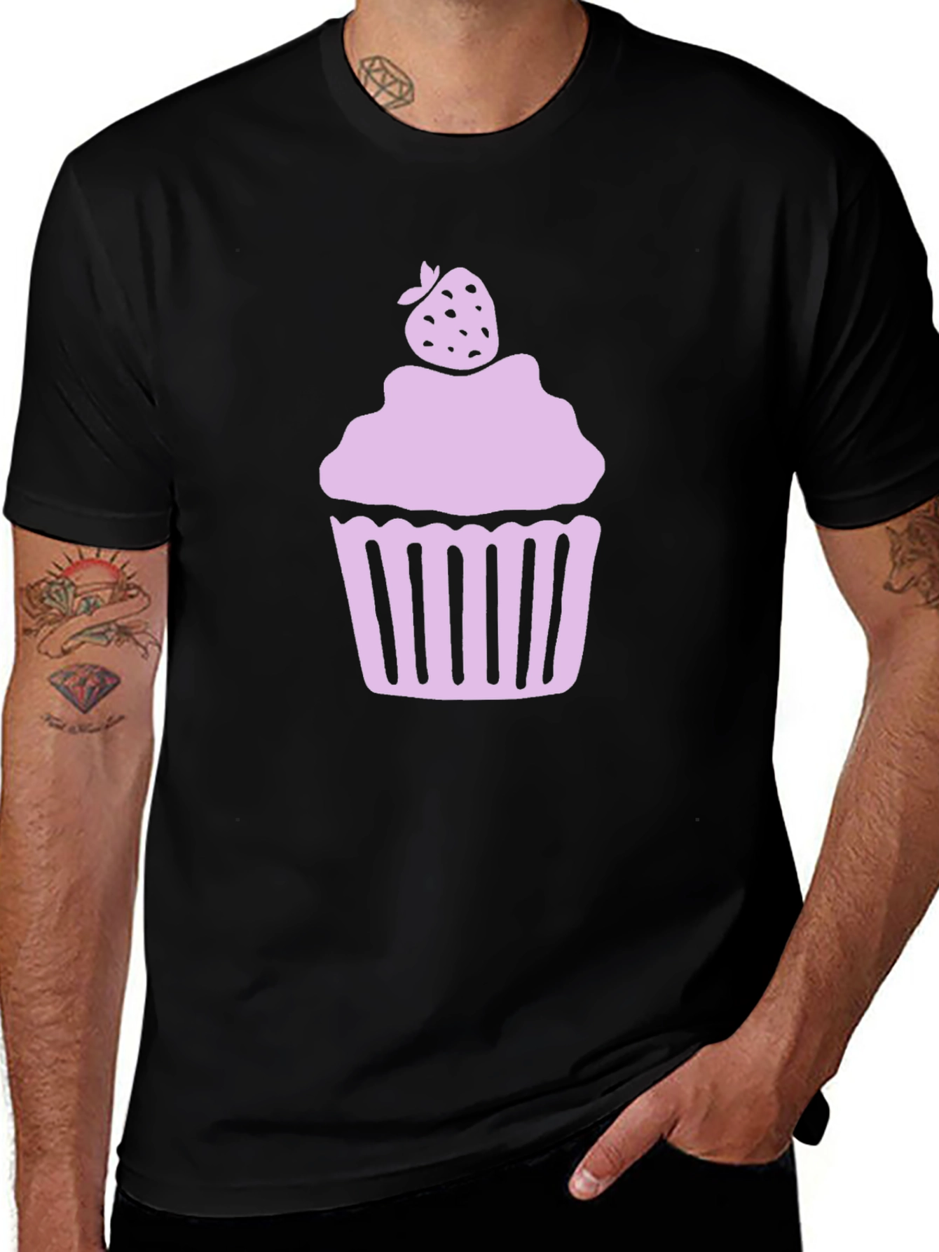 Cupcake Graphic Tee - Sweet Style Black Shirt