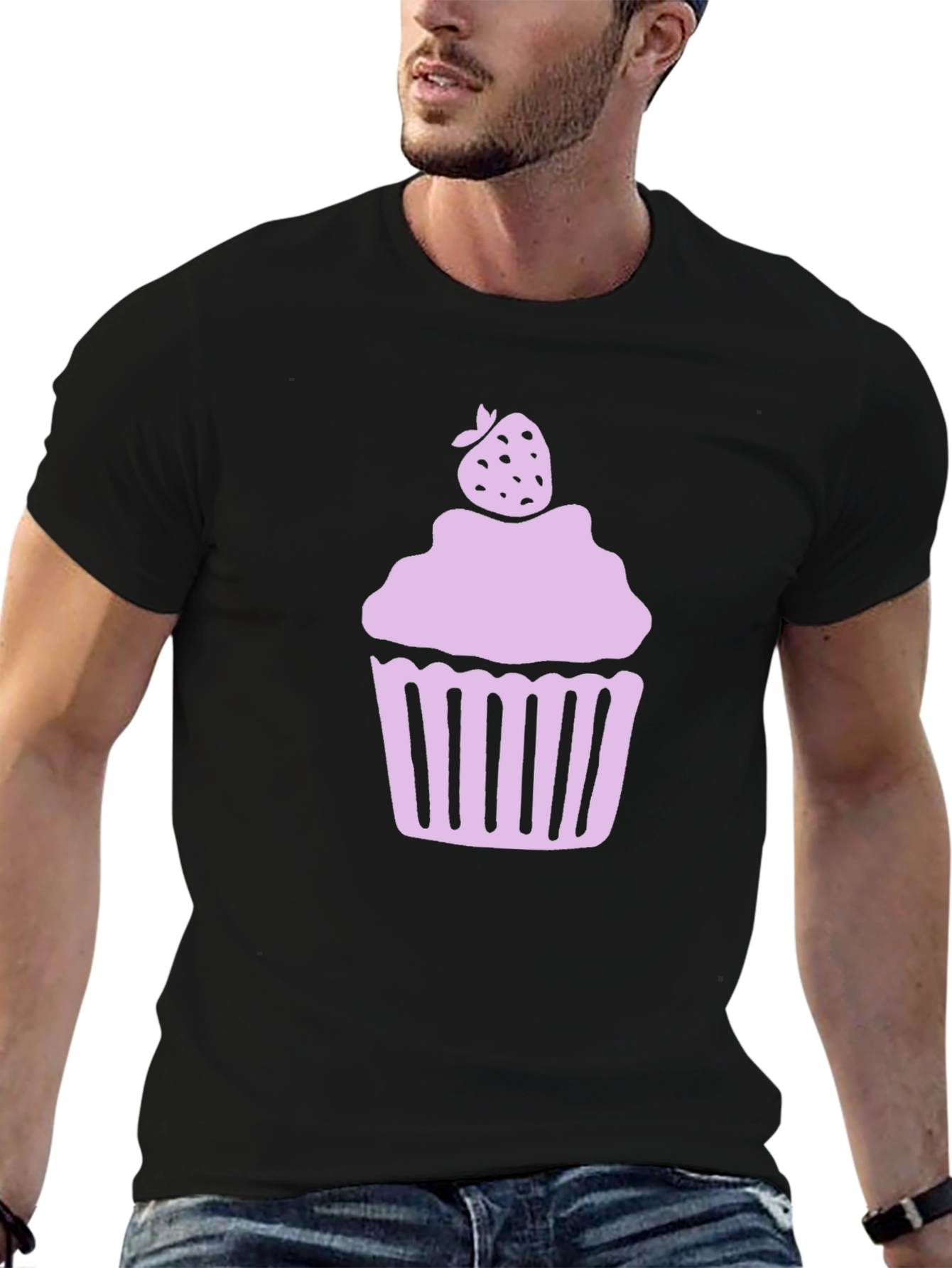 Cupcake Graphic Tee - Sweet Style Black Shirt