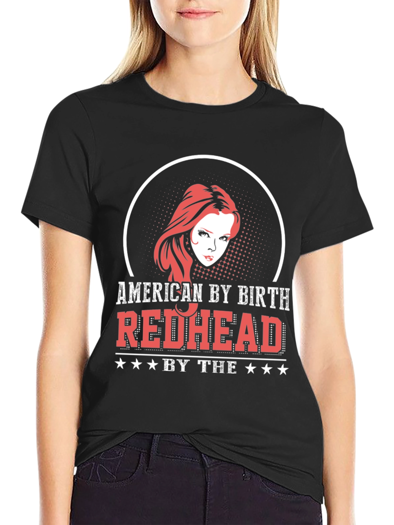 American Redhead Black Graphic T-Shirt