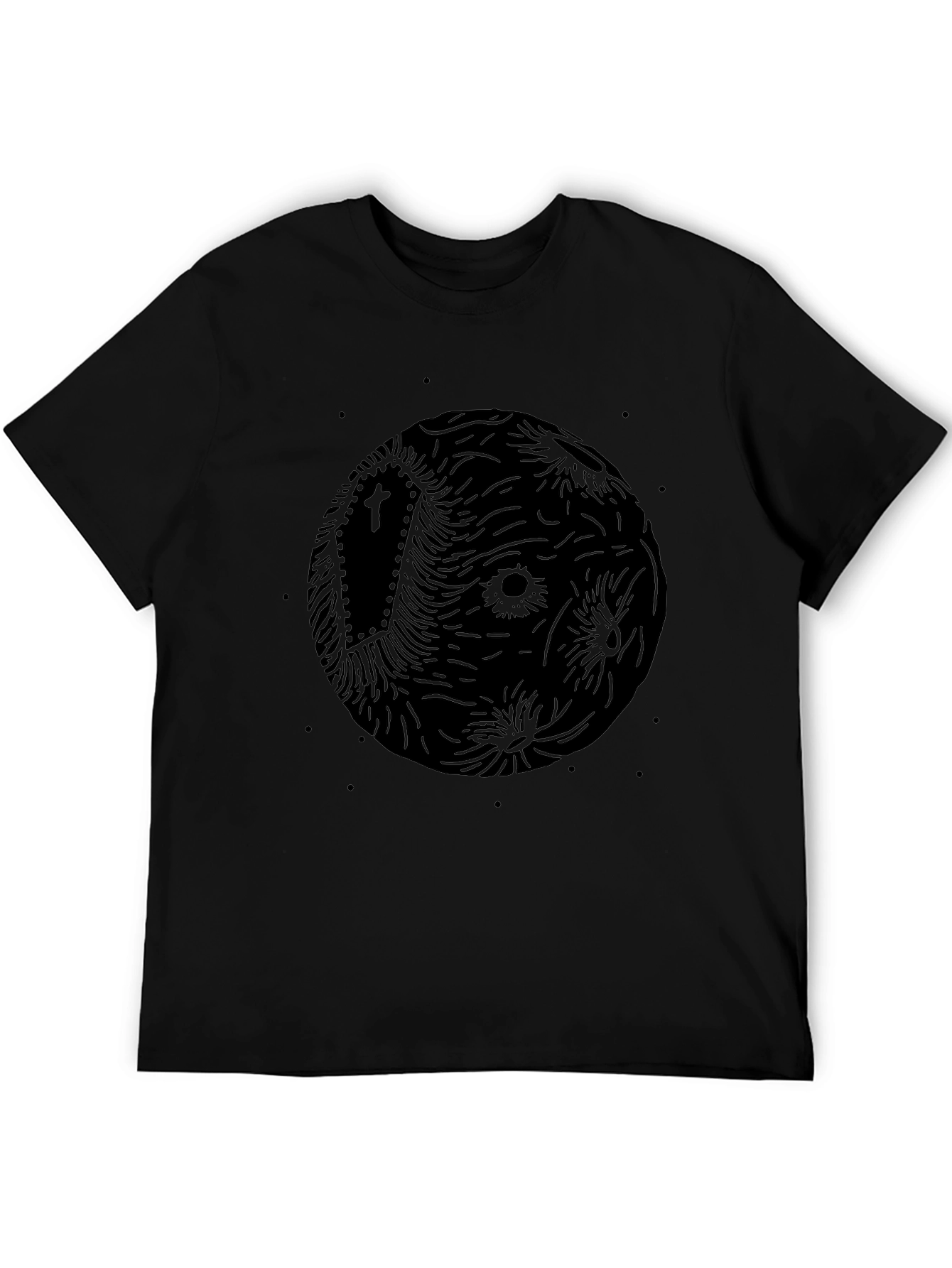 Creepy Moon Coffin T-Shirt - Black Graphic Tee