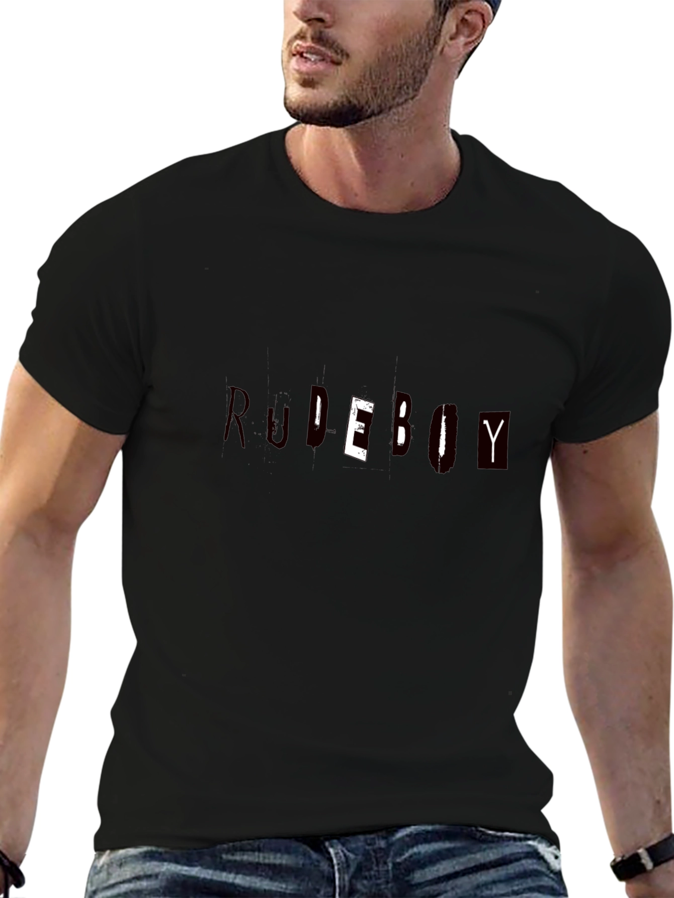 Rudeboy Graphic Print Black T-Shirt
