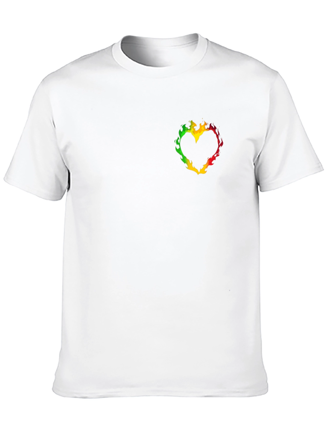 Rasta Heart Graphic Black T-Shirt