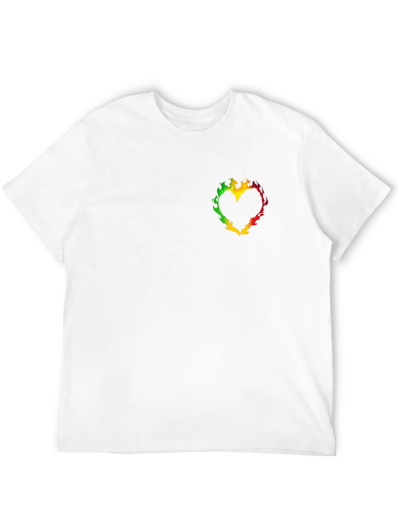 Rasta Heart Graphic Black T-Shirt